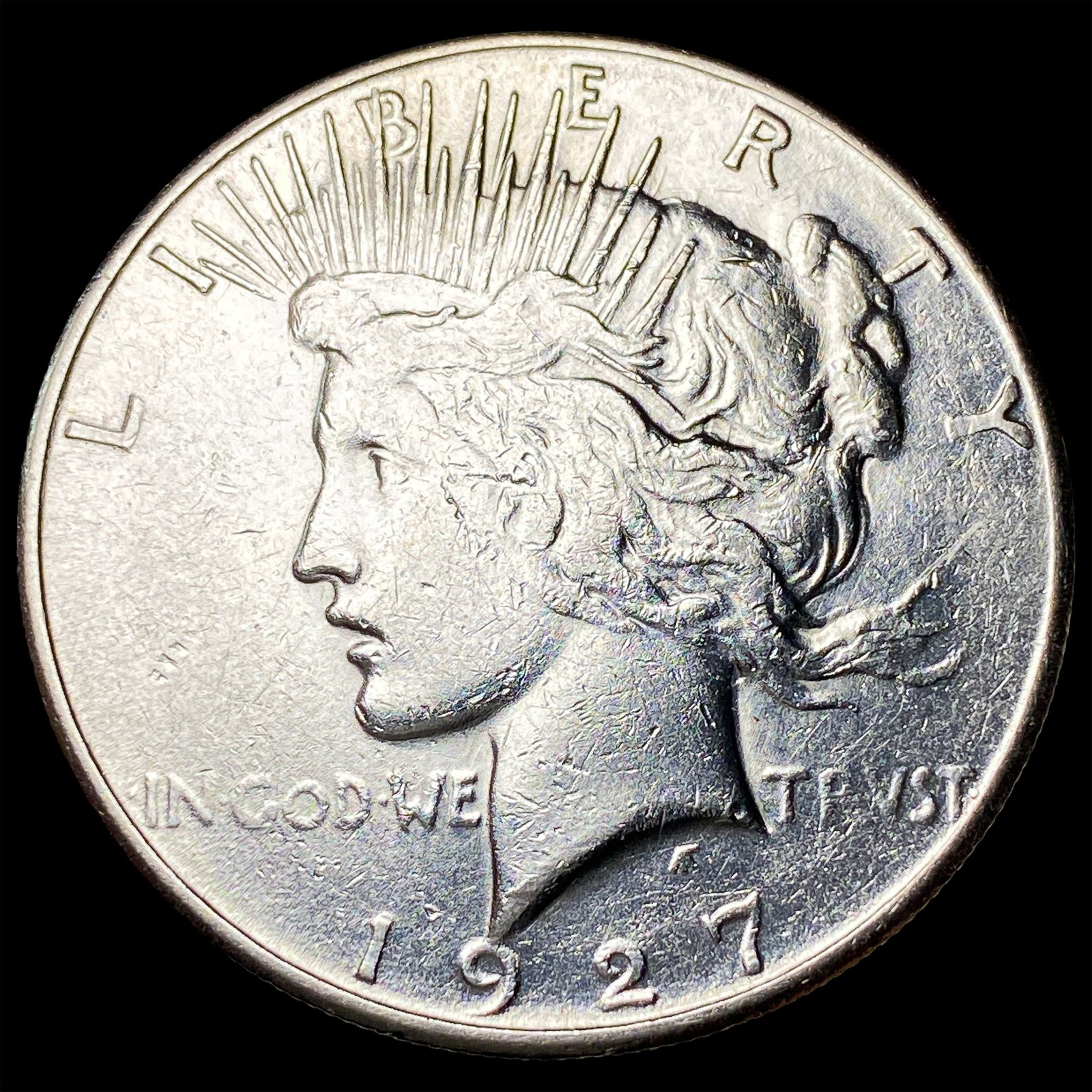 1927-S Peace Silver Dollar CLOSELY UNCIRCULATED: 1927-S Peace Silver Dollar CLOSELY UNCIRCULATED