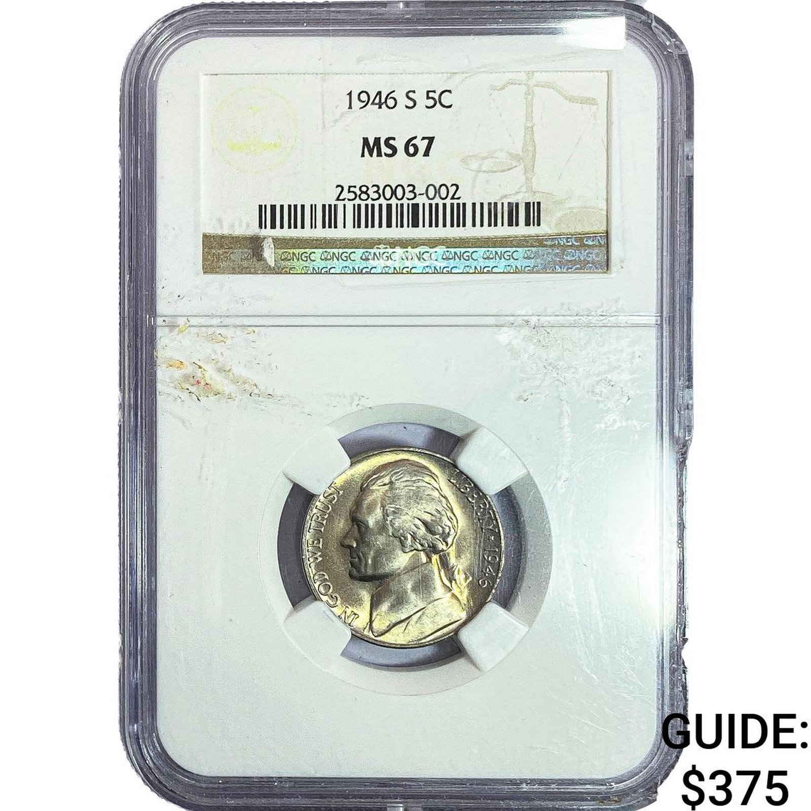 1946-S Jefferson Nickel NGC MS67 (1 of 2)