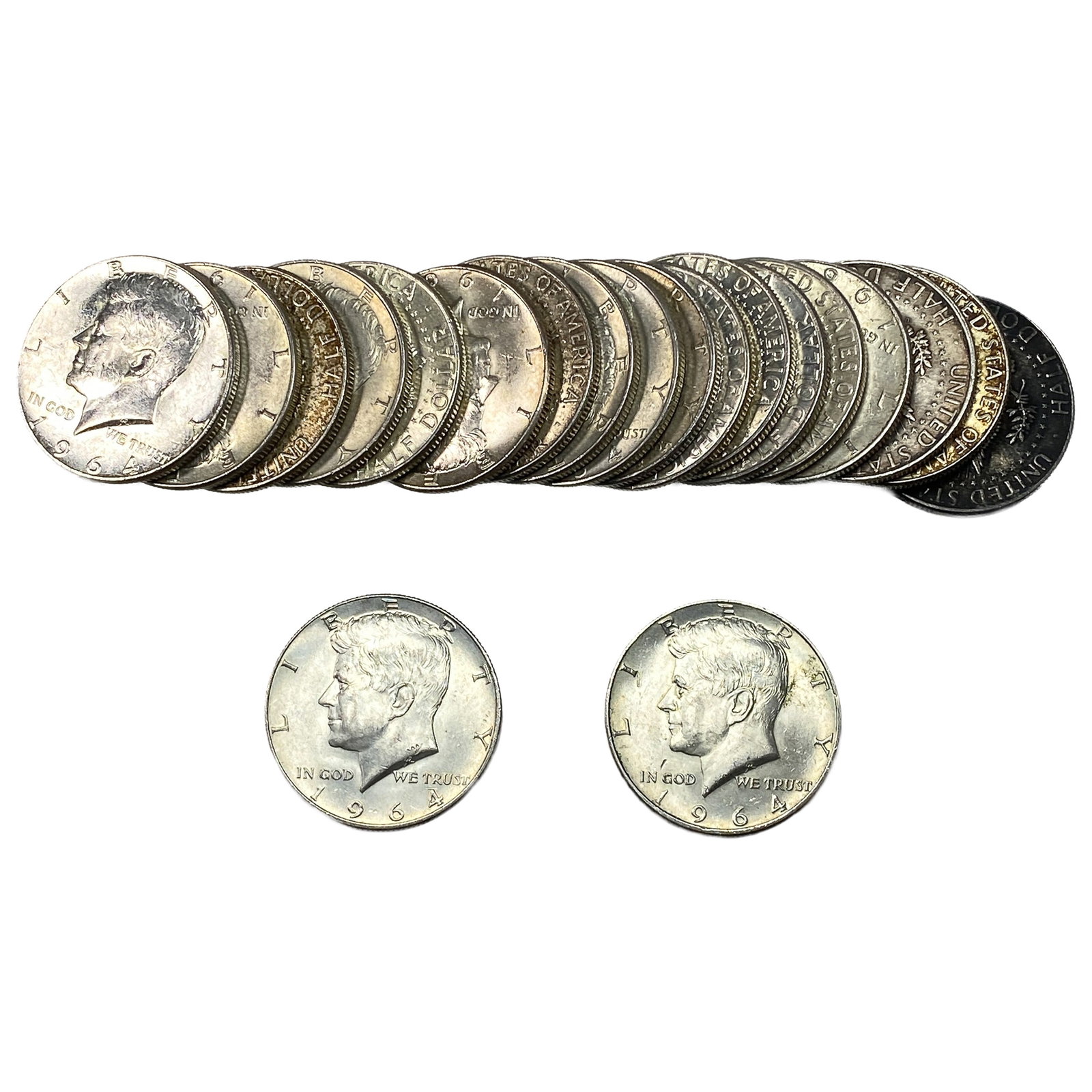 [20 Coins] 1964 Kennedy Half Dollar (1 of 2)