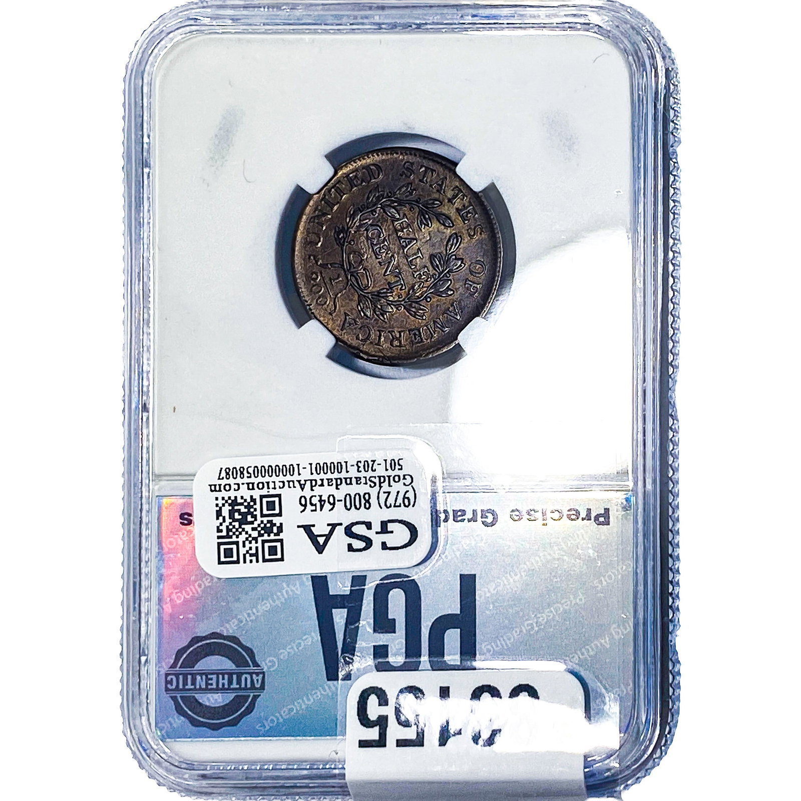 1806 Draped Bust Half Cent PGA MS61 - 2