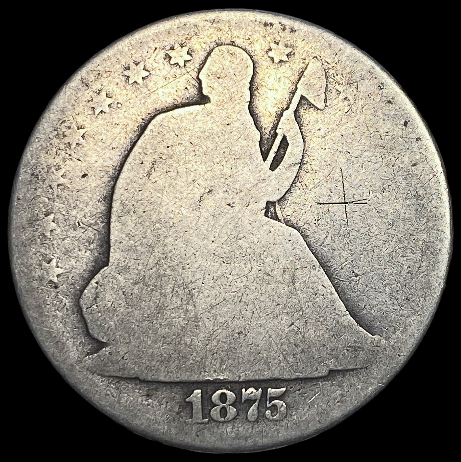 1875-S Silver Seated Liberty Half Dollar HIGH GRADE: 1875-S Silver Seated Liberty Half Dollar HIGH GRADE