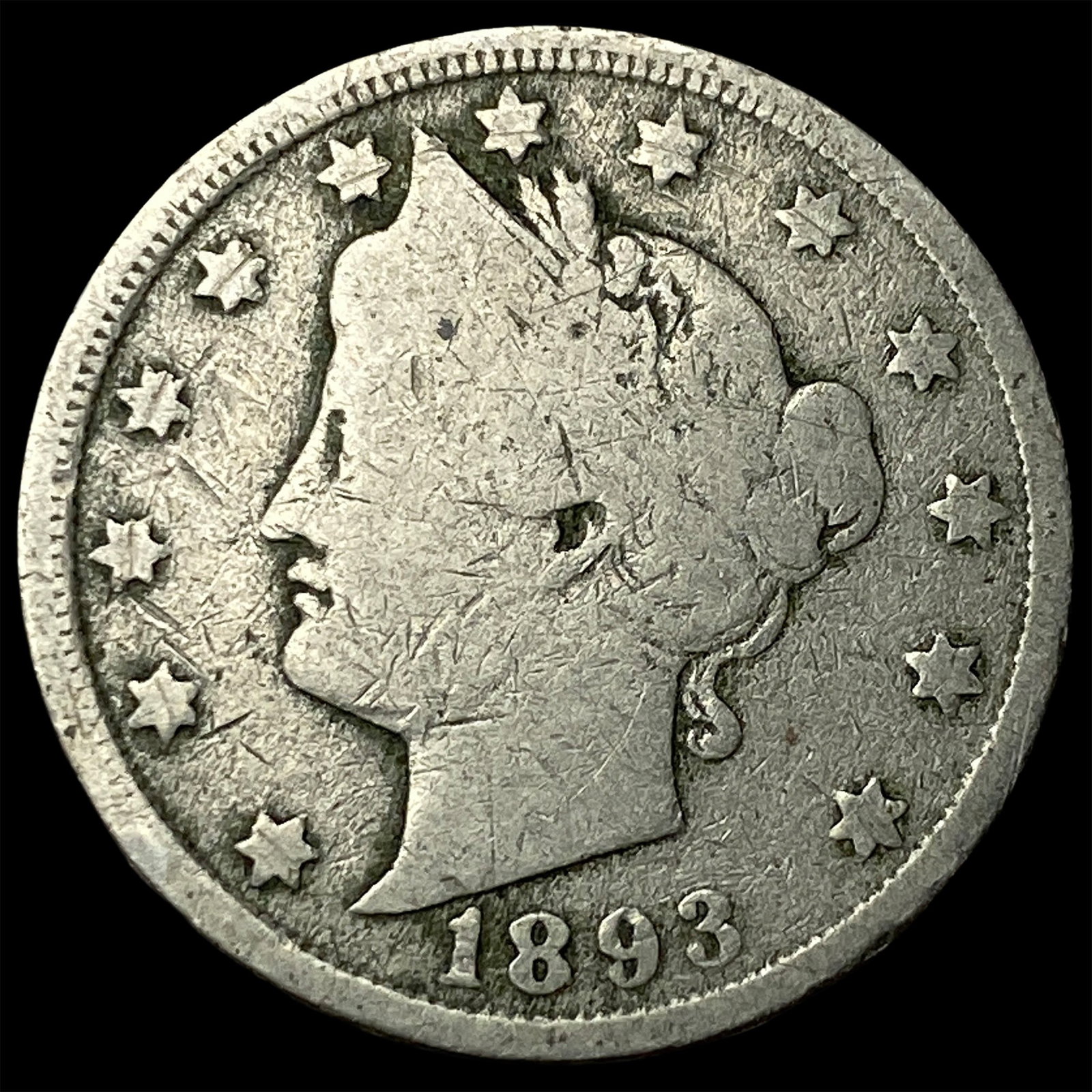 1893 Liberty Head Nickel NICELY CIRCULATED: 1893 Liberty Head Nickel NICELY CIRCULATED