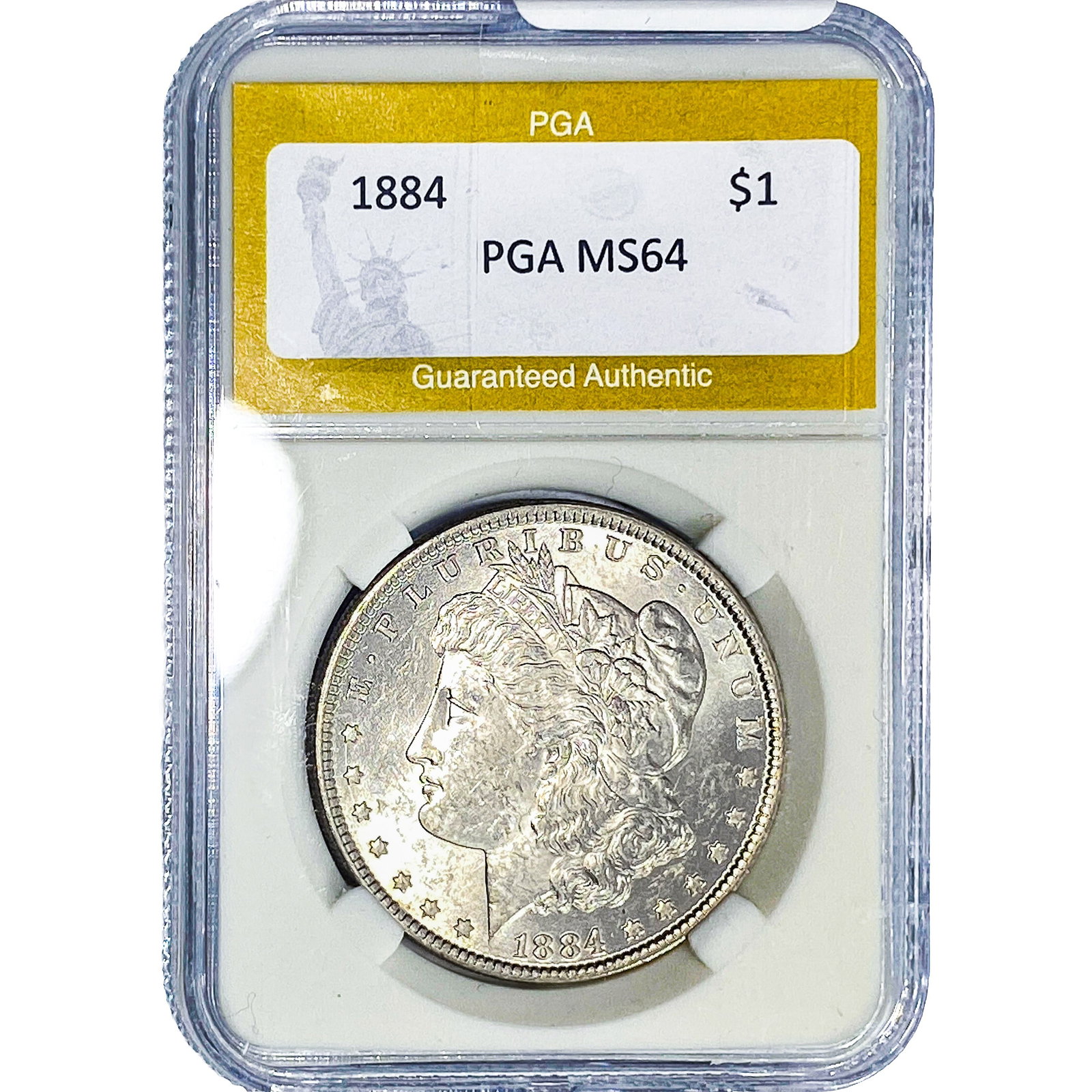 1884 Morgan Silver Dollar PGA MS64: 1884 Morgan Silver Dollar PGA MS64