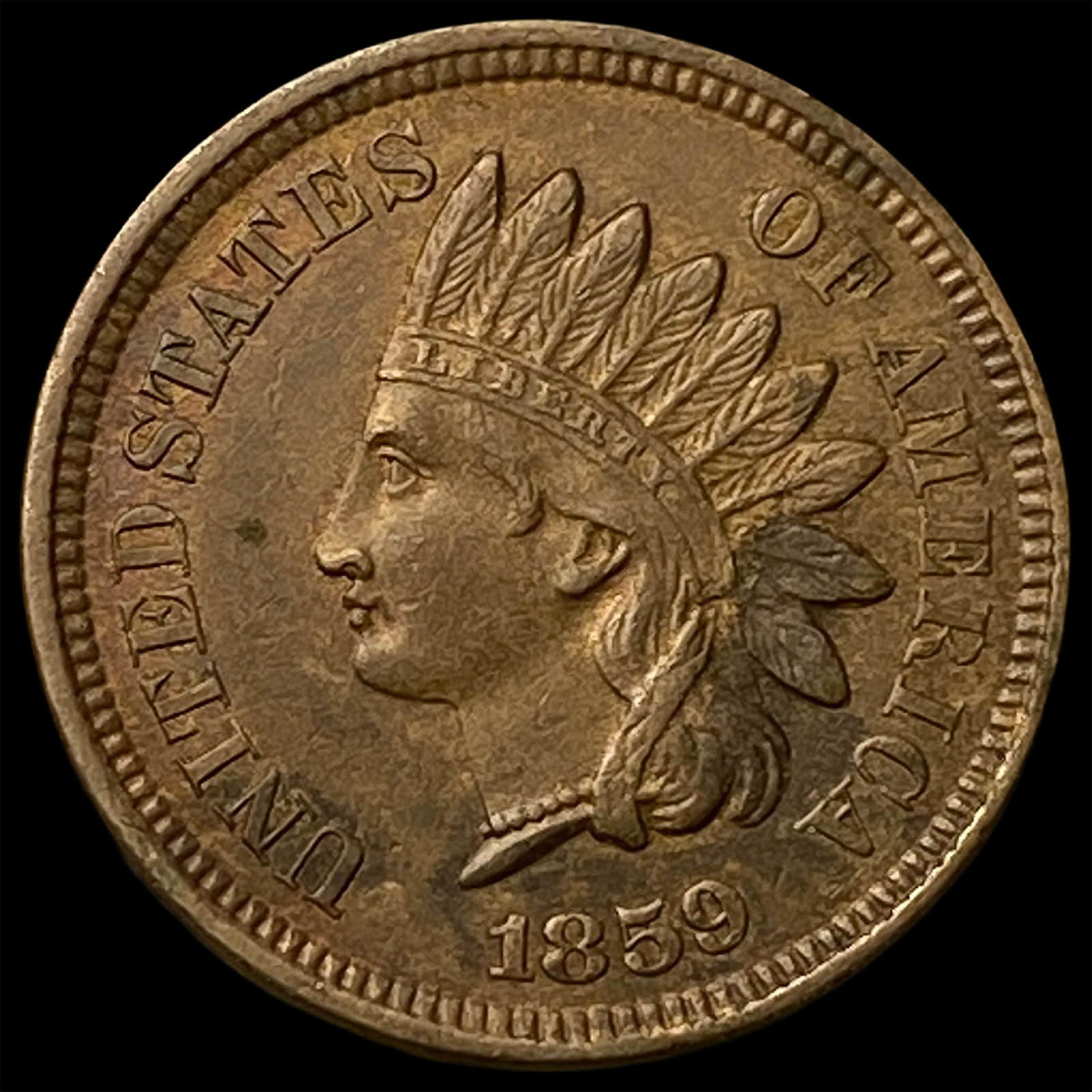 1859 Indian Head Cent CLOSELY UNCIRCULATED (1 of 2)