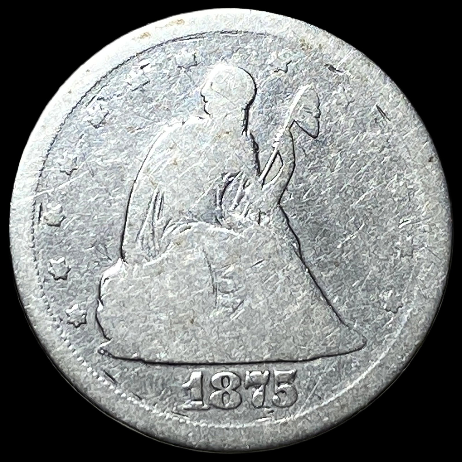 1875-S Silver Twenty Cent Piece NICELY CIRCULATED: 1875-S Silver Twenty Cent Piece NICELY CIRCULATED