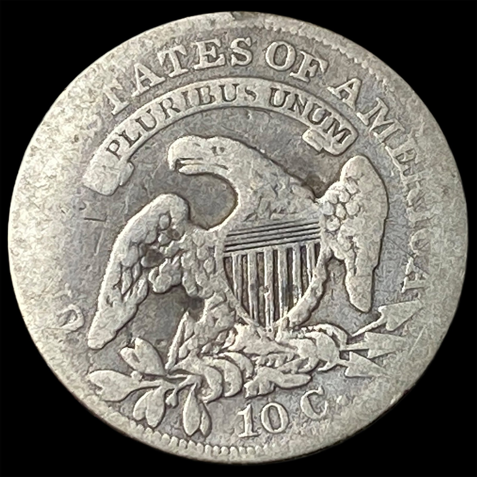 1837 Capped Bust Dime LIGHTLY CIRCULATED - 2