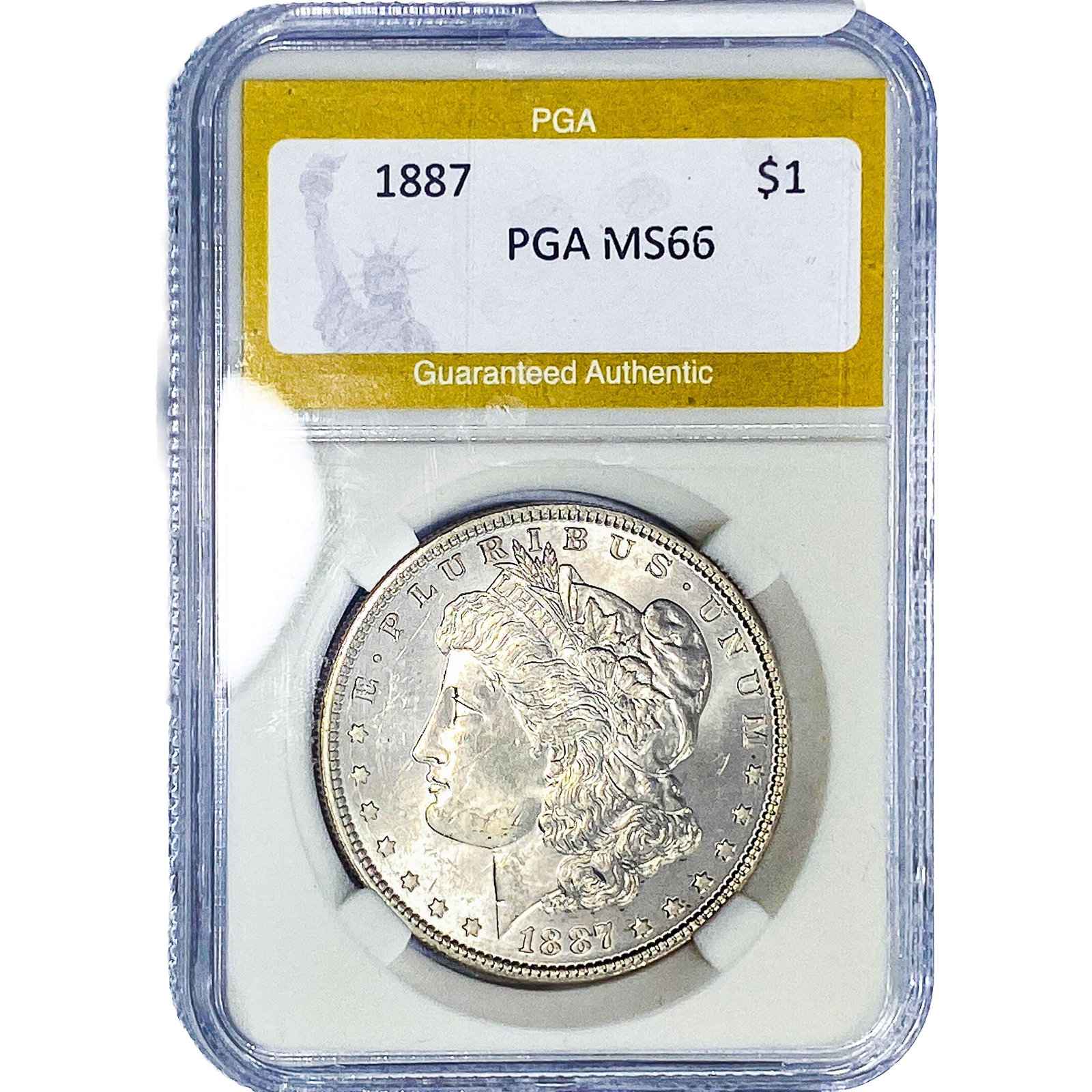 1887 Morgan Silver Dollar PGA MS66: 1887 Morgan Silver Dollar PGA MS66