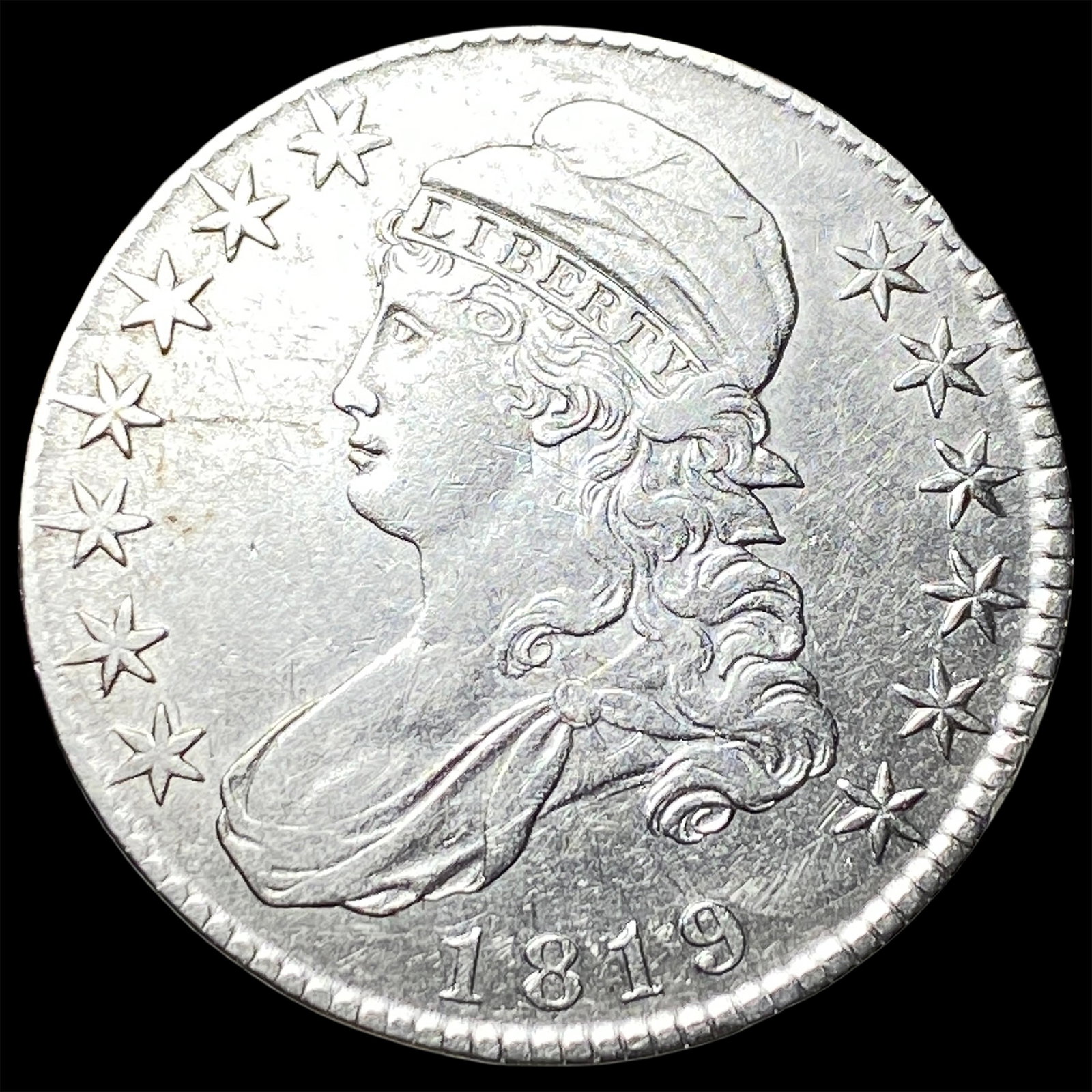 1819 Capped Bust Half Dollar NEARLY UNCIRCULATED (1 of 2)