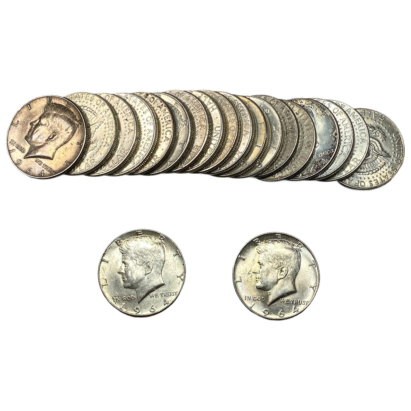 [20 Coins] 1964 Kennedy Half Dollar (1 of 2)