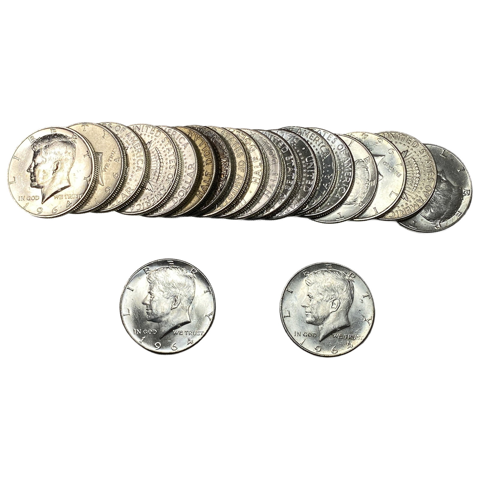 [20 Coins] 1964 Kennedy Half Dollar (1 of 2)