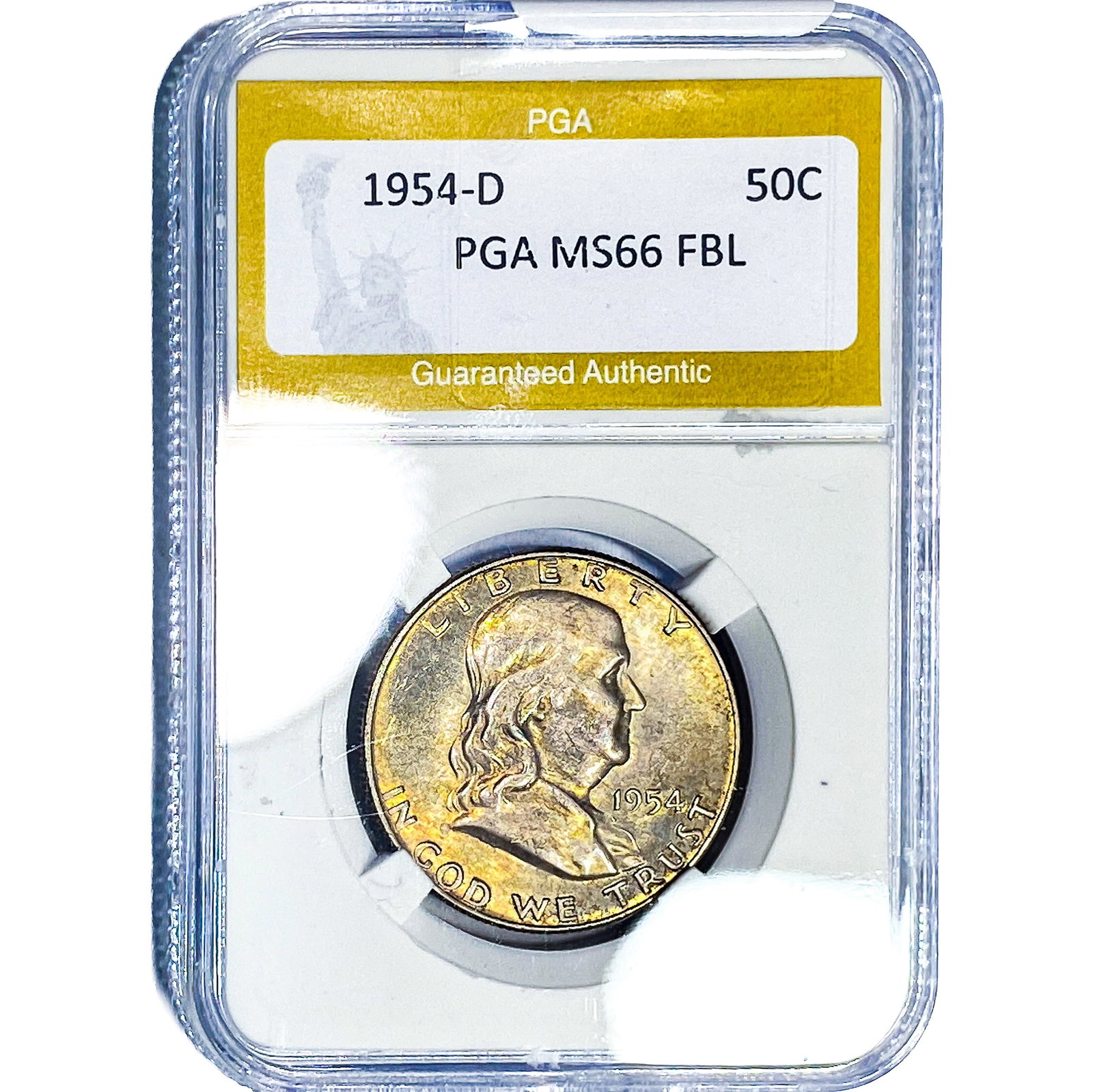 1954-D Franklin Half Dollar PGA MS66 FBL (1 of 2)