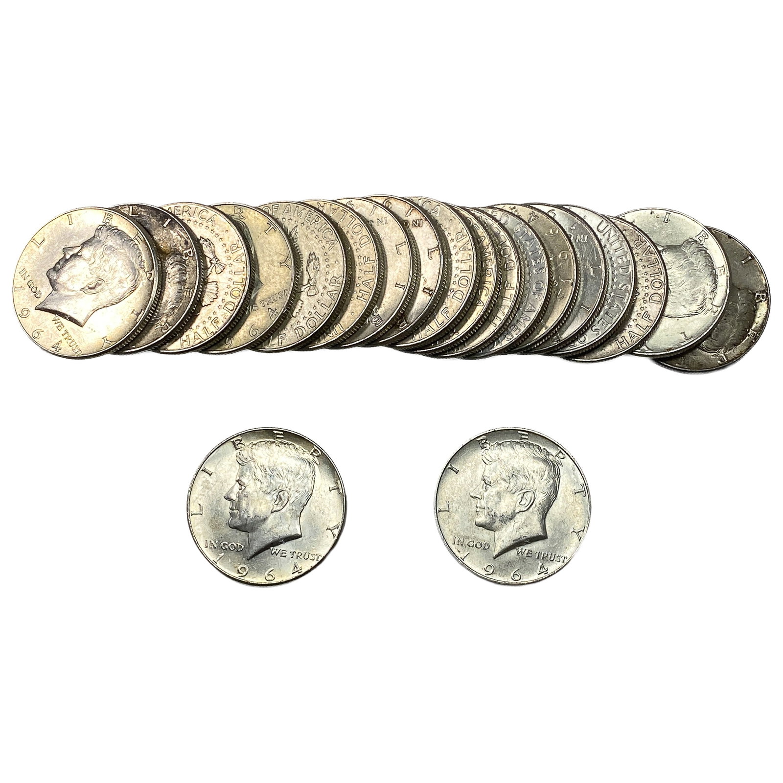 [20 Coins] 1964 Kennedy Half Dollar (1 of 2)