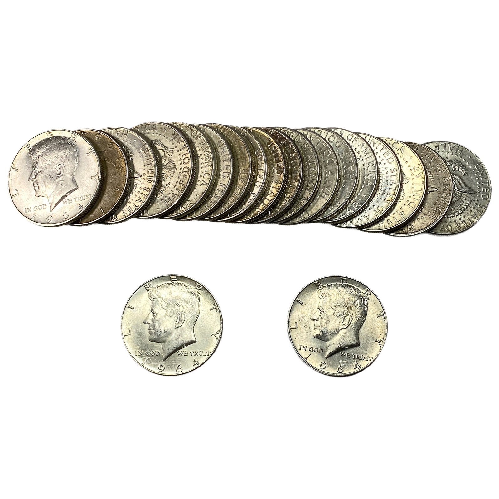 [20 Coins] 1964 Kennedy Half Dollar (1 of 2)