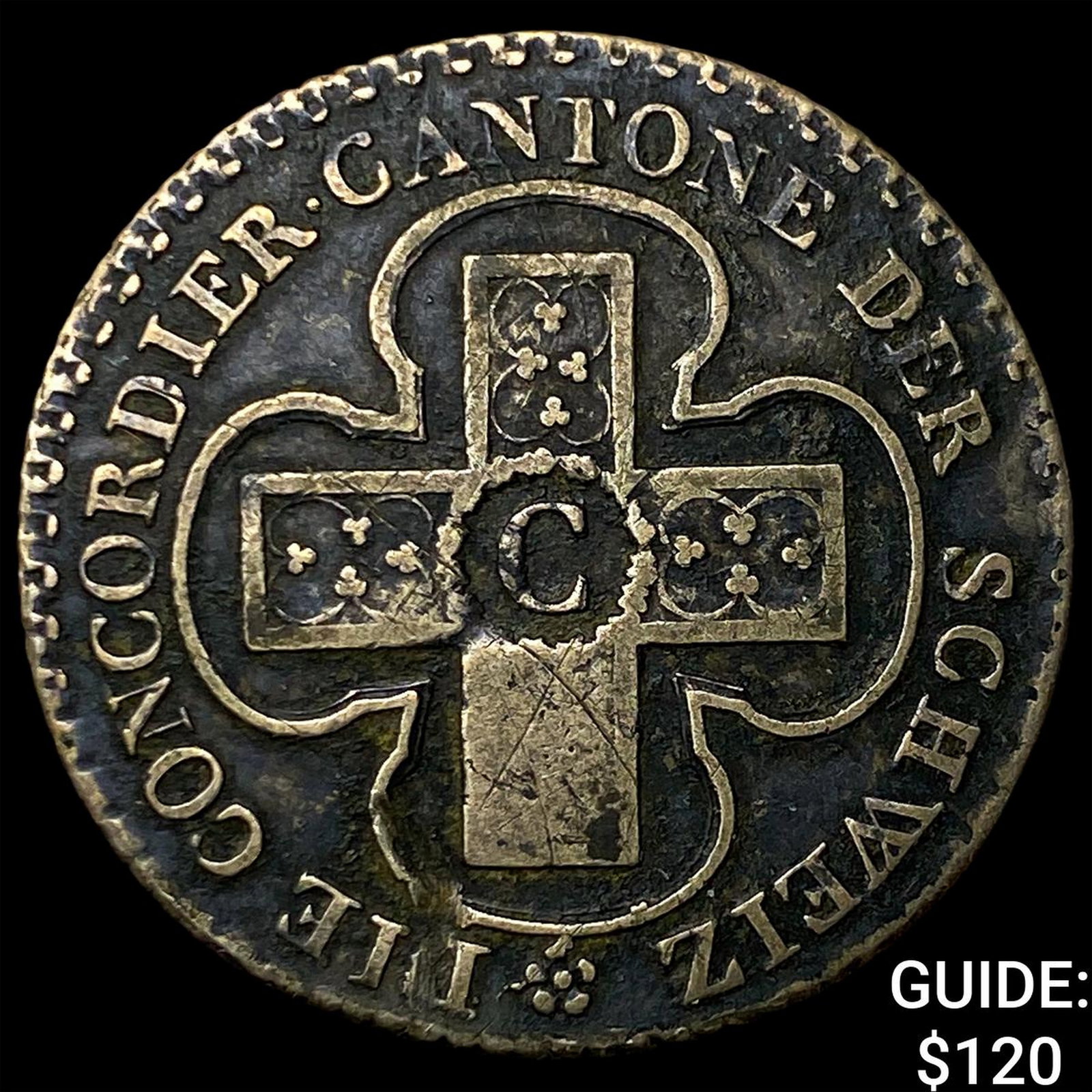 1826 Switzerland Bern Silver 5 Batzen (1 of 2)