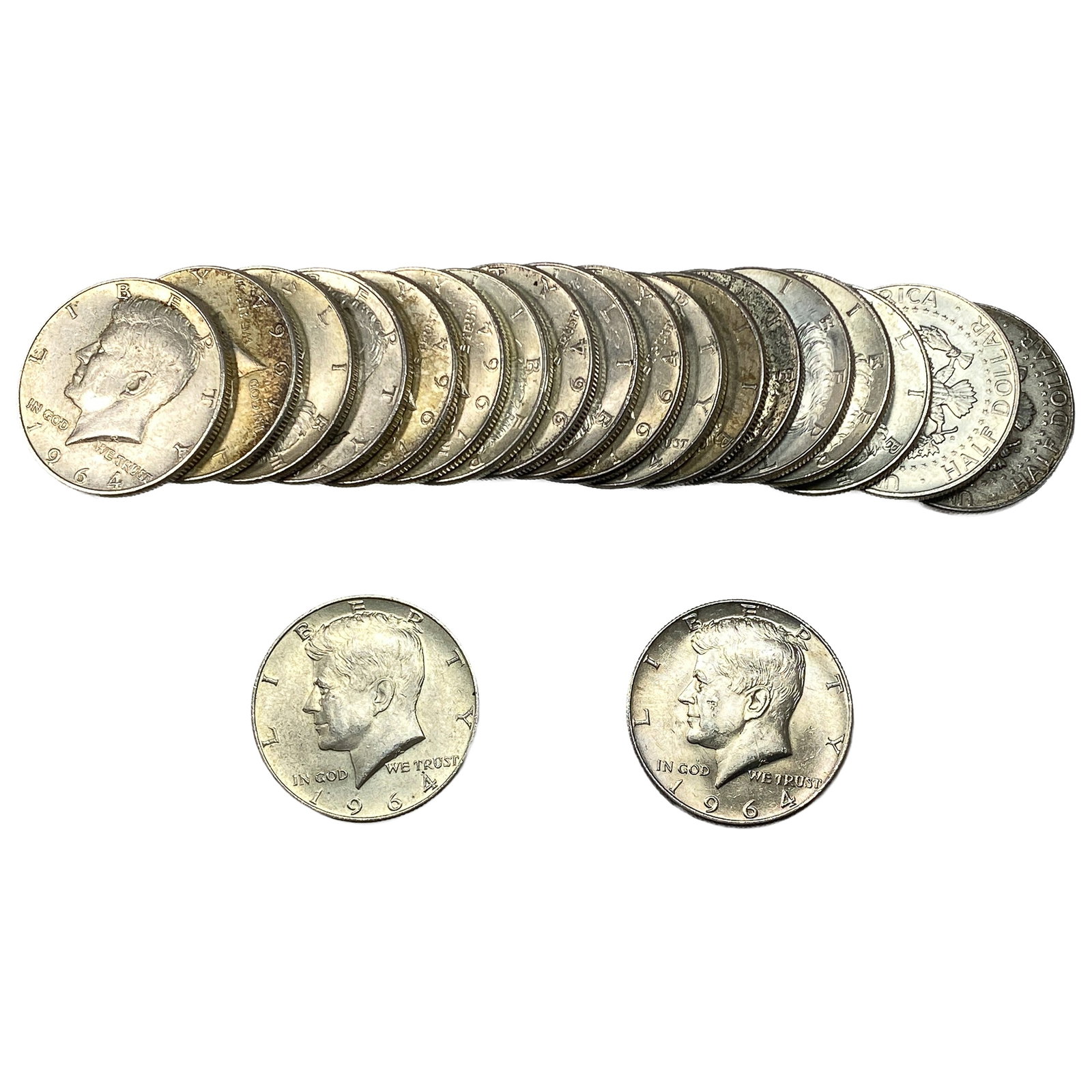 [20 Coins] 1964 Kennedy Half Dollar (1 of 2)