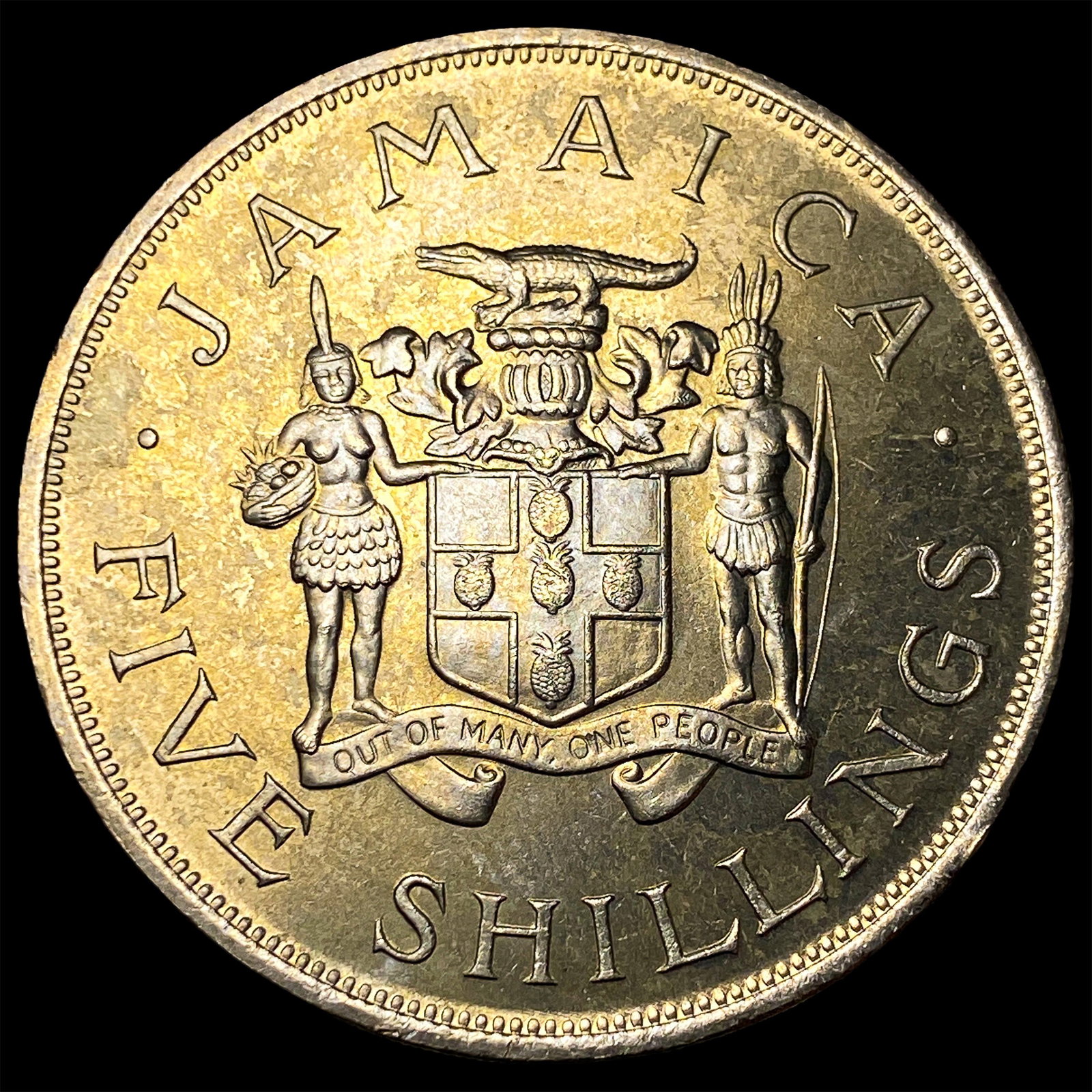 1966 Jamaica Copper Nickel 5 Shillings (1 of 2)