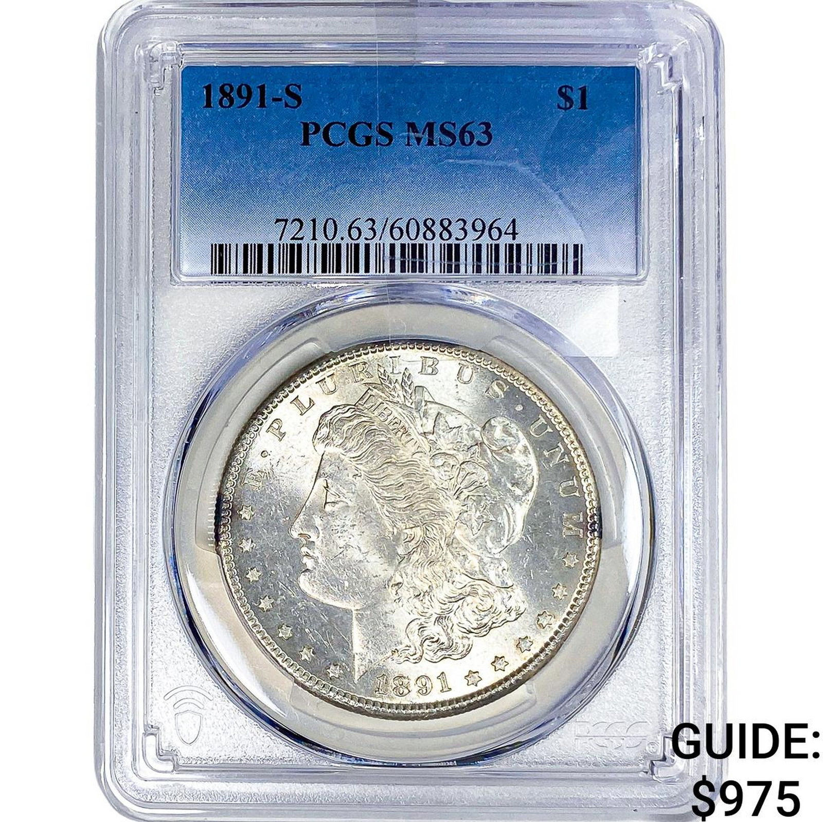 1891-S Morgan Silver Dollar PCGS MS63 (1 of 2)