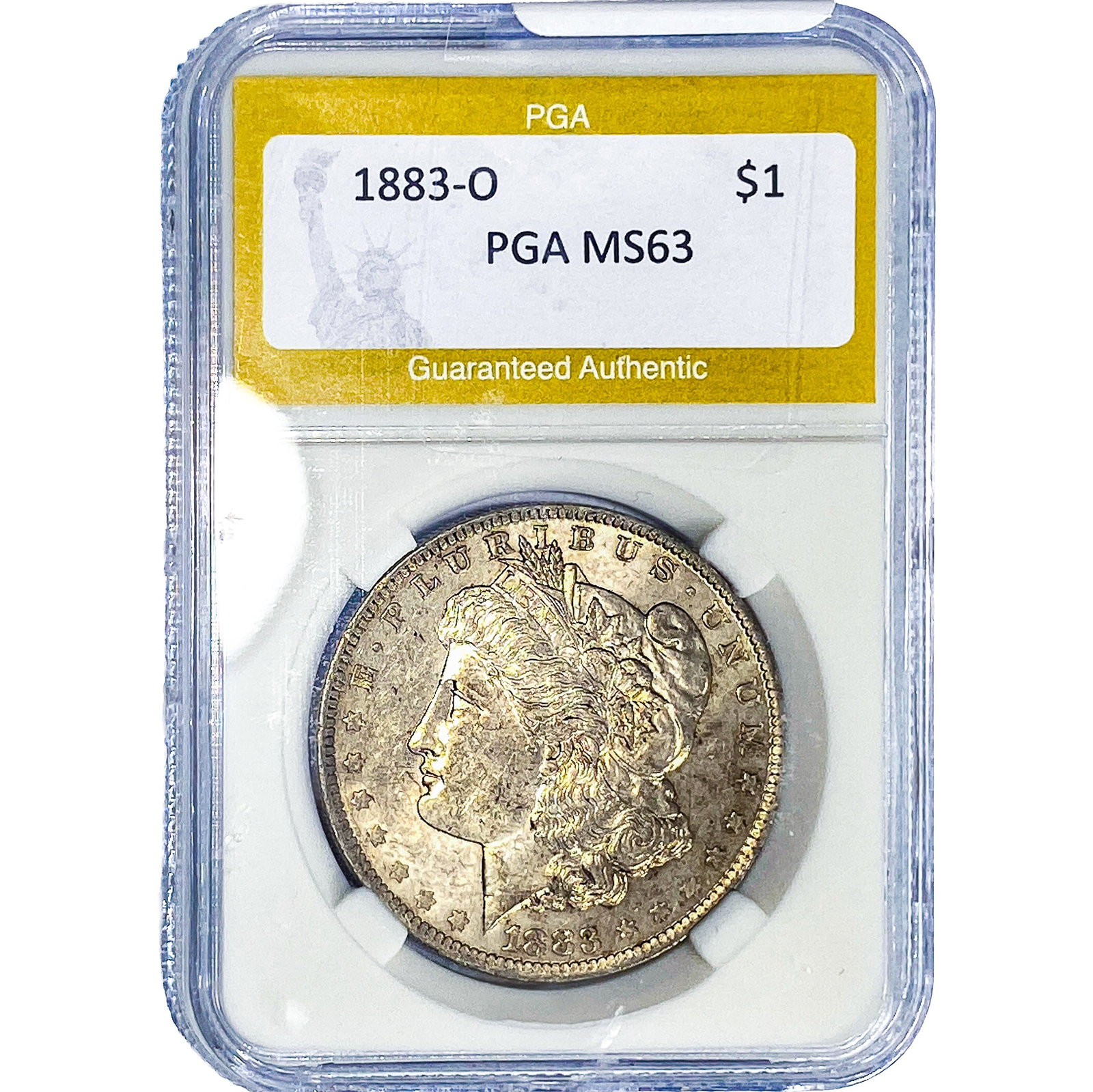 1883-O Morgan Silver Dollar PGA MS63: 1883-O Morgan Silver Dollar PGA MS63