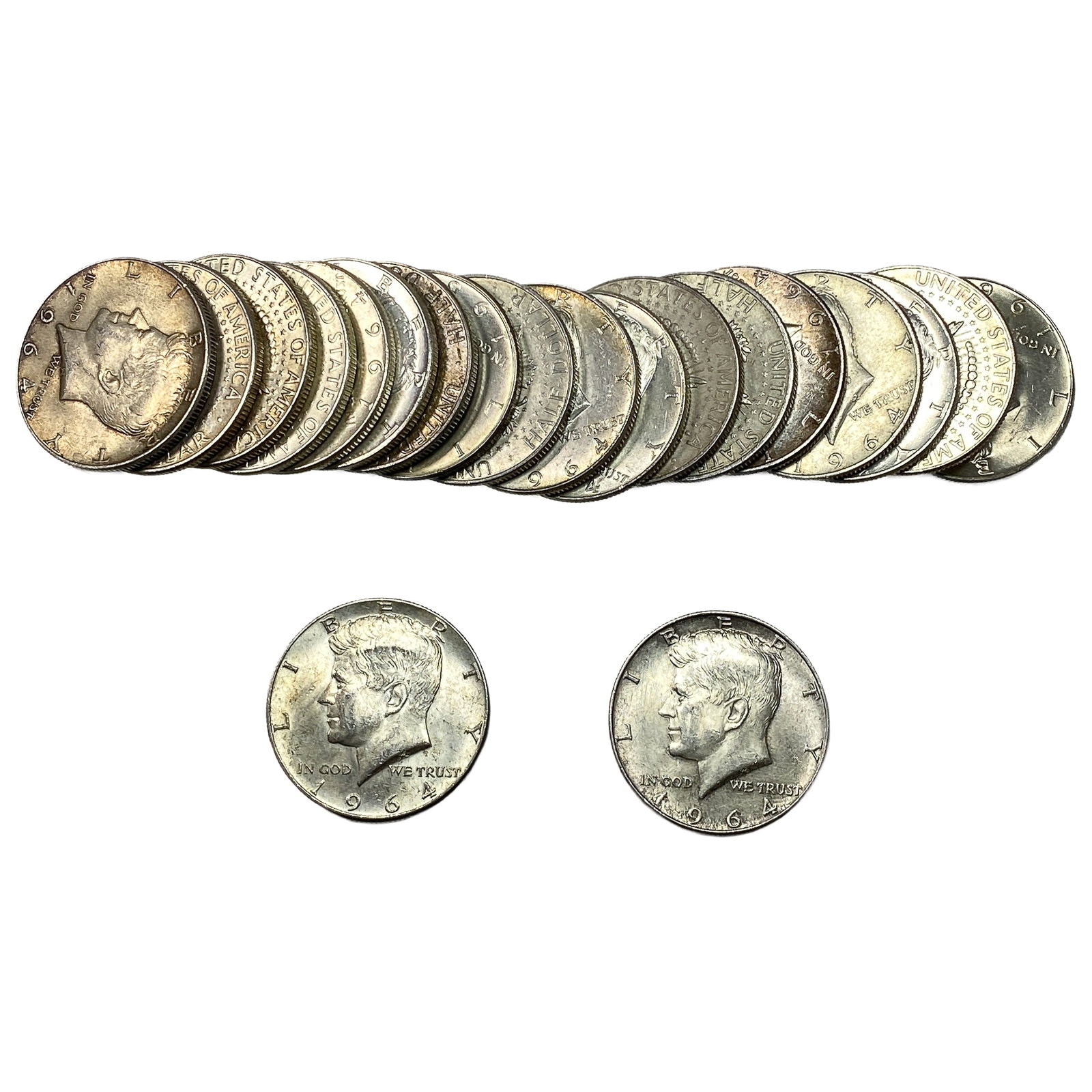 [20 Coins] 1964 Kennedy Half Dollar (1 of 2)