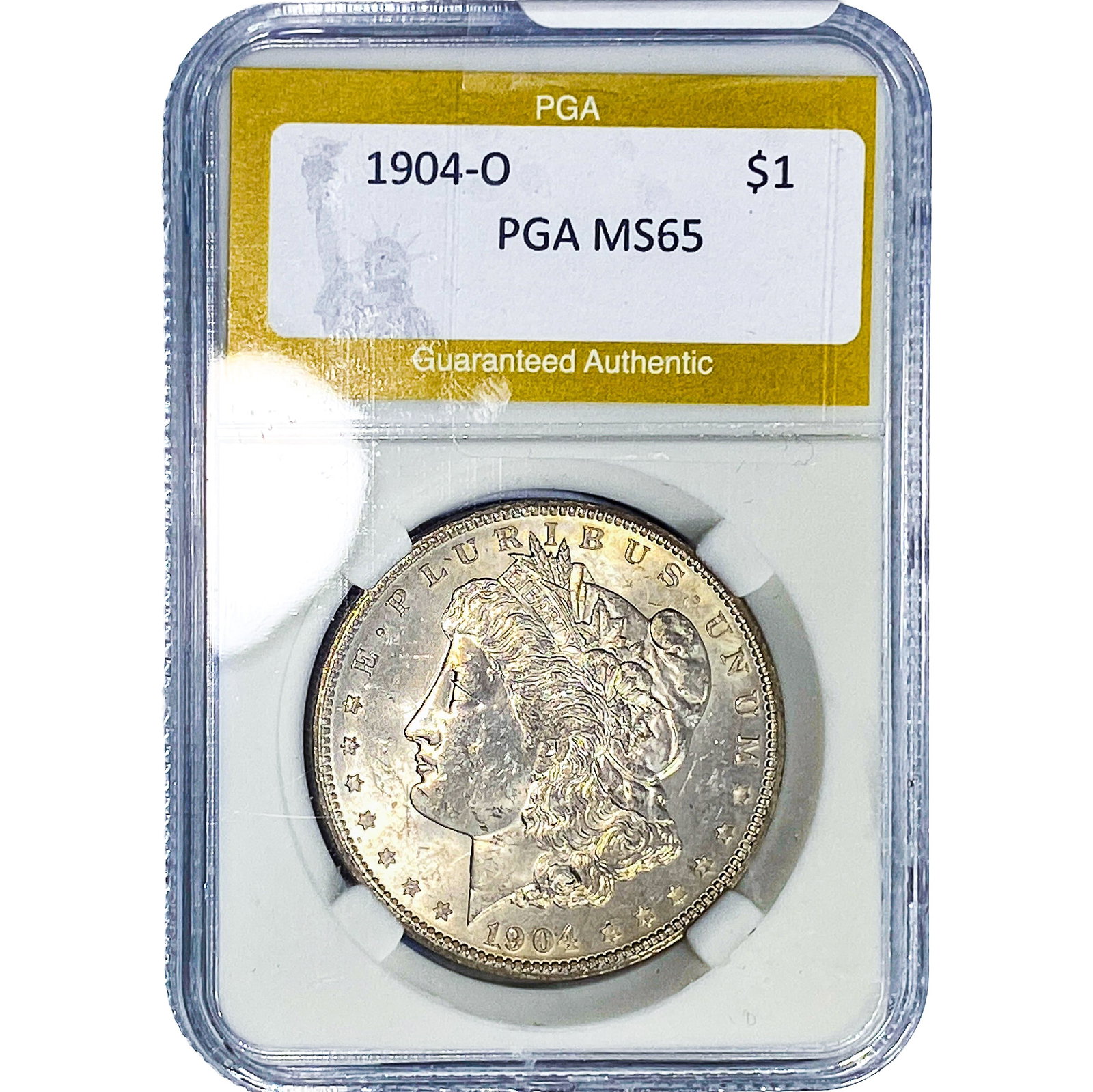 1904-O Morgan Silver Dollar PGA MS65: 1904-O Morgan Silver Dollar PGA MS65