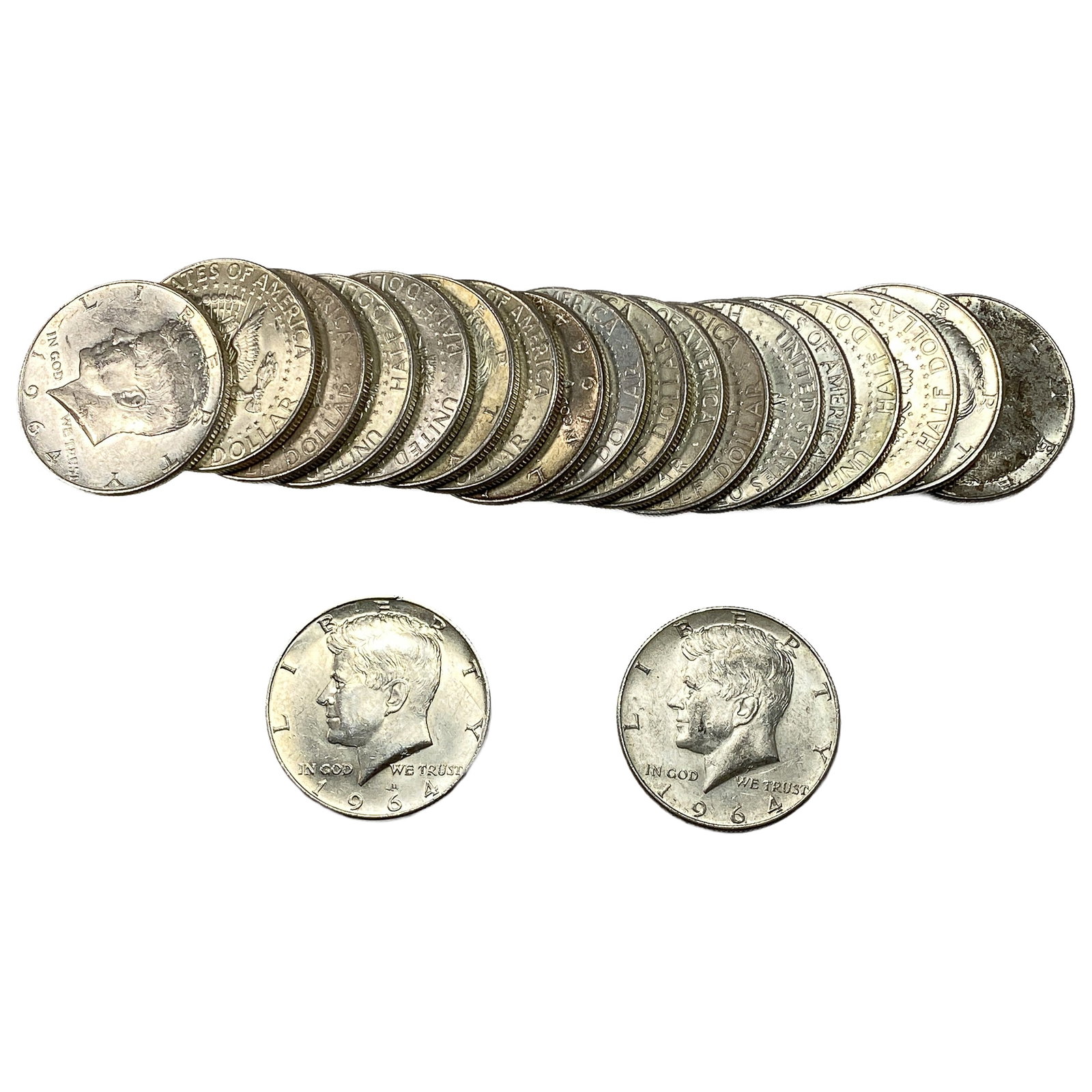 [20 Coins] 1964 Kennedy Half Dollar (1 of 2)
