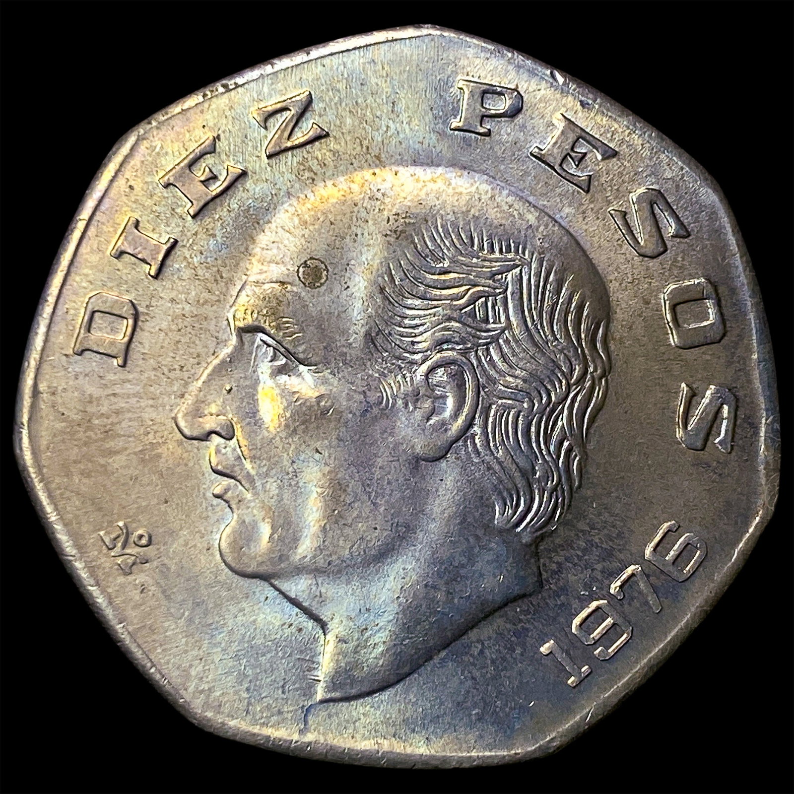 1976 Mexico Copper Nickel 10 Pesos: 1976 Mexico Copper Nickel 10 Pesos