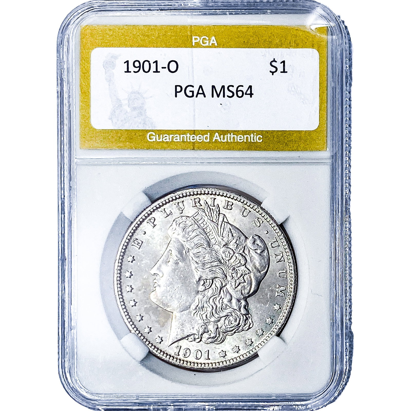 1901-O Morgan Silver Dollar PGA MS64: 1901-O Morgan Silver Dollar PGA MS64