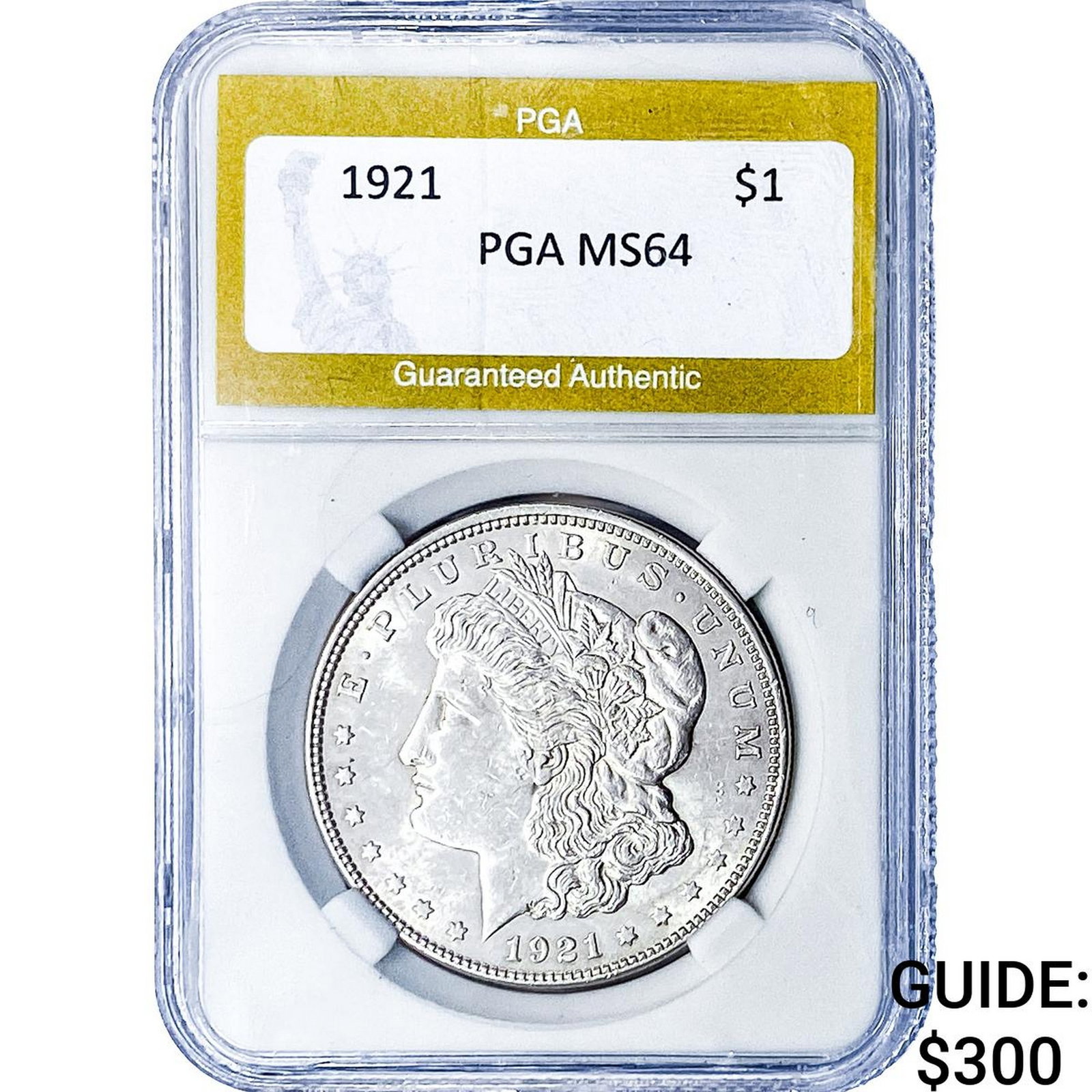 1921 Morgan Silver Dollar PGA MS64: 1921 Morgan Silver Dollar PGA MS64