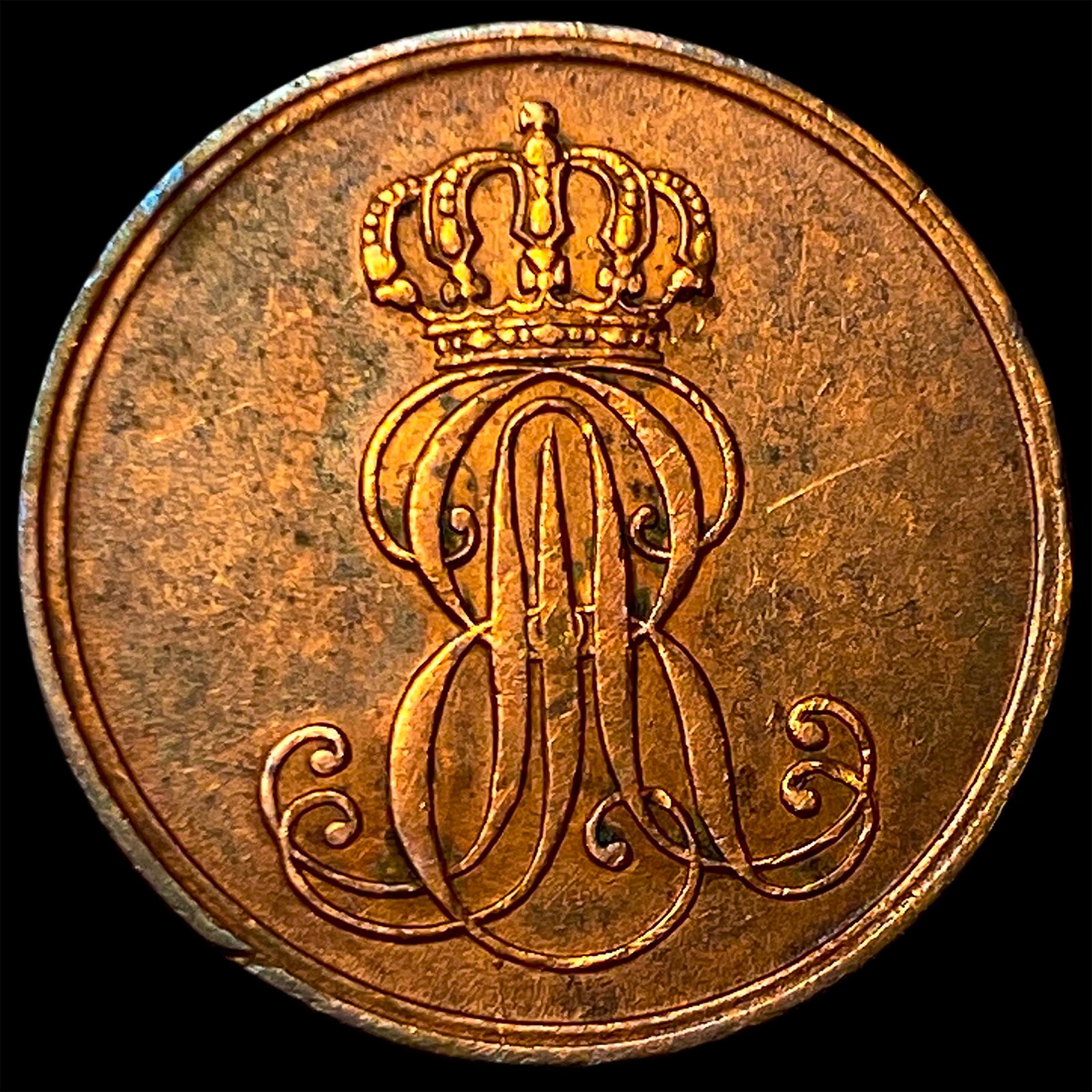 1851B Germany Copper 1 Pfenning: 1851B Germany Copper 1 Pfenning
