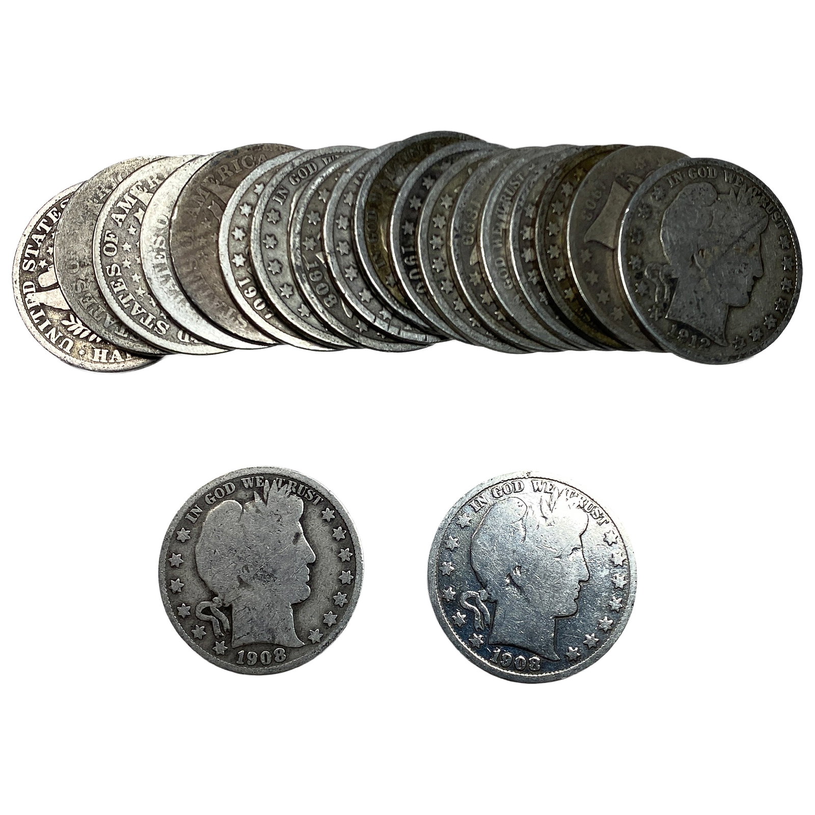 [20 Coins] 1895-1912 Barber Half Dollar: [20 Coins] 1895-1912 Barber Half Dollar