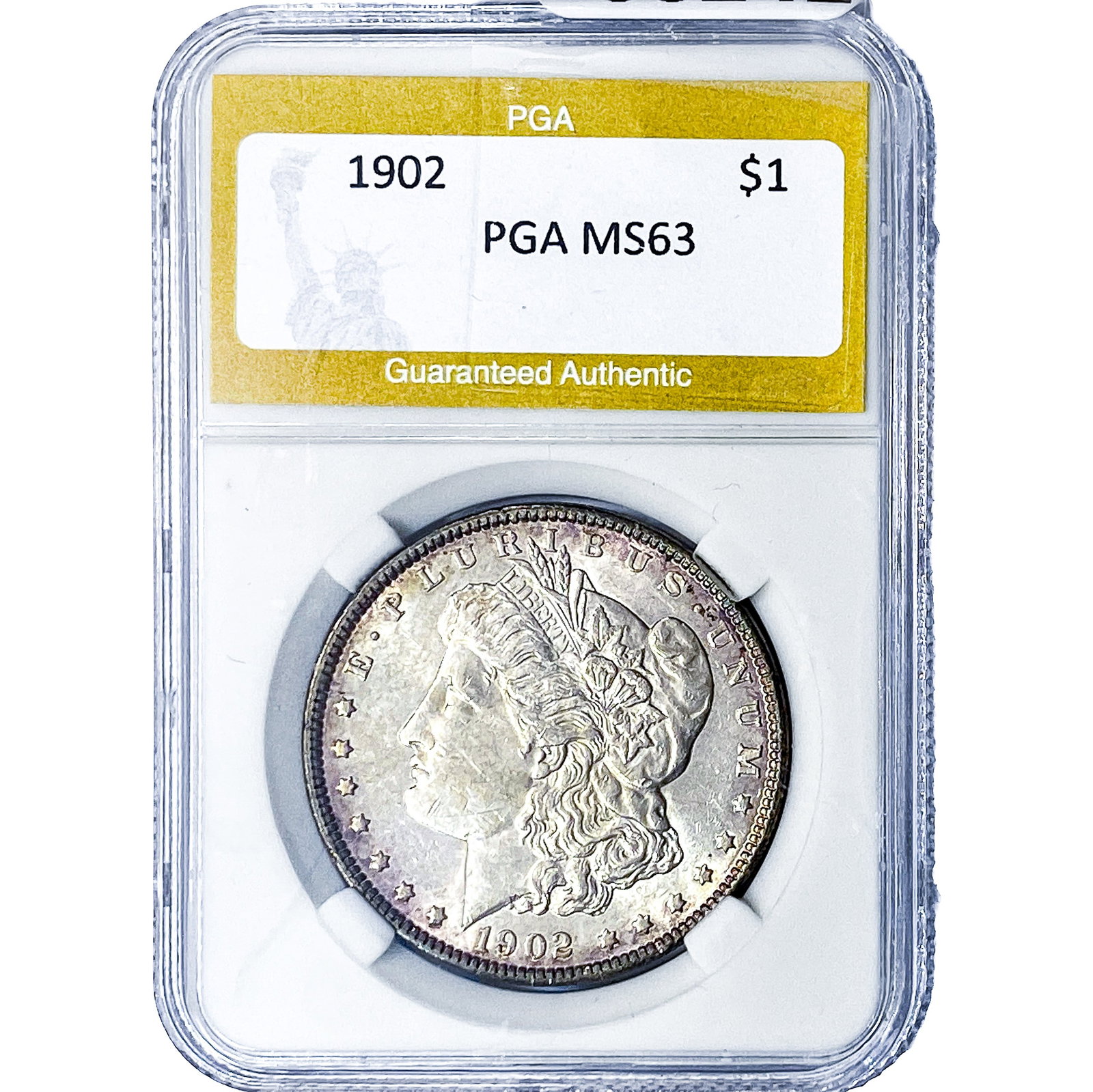 1902 Morgan Silver Dollar PGA MS63: 1902 Morgan Silver Dollar PGA MS63