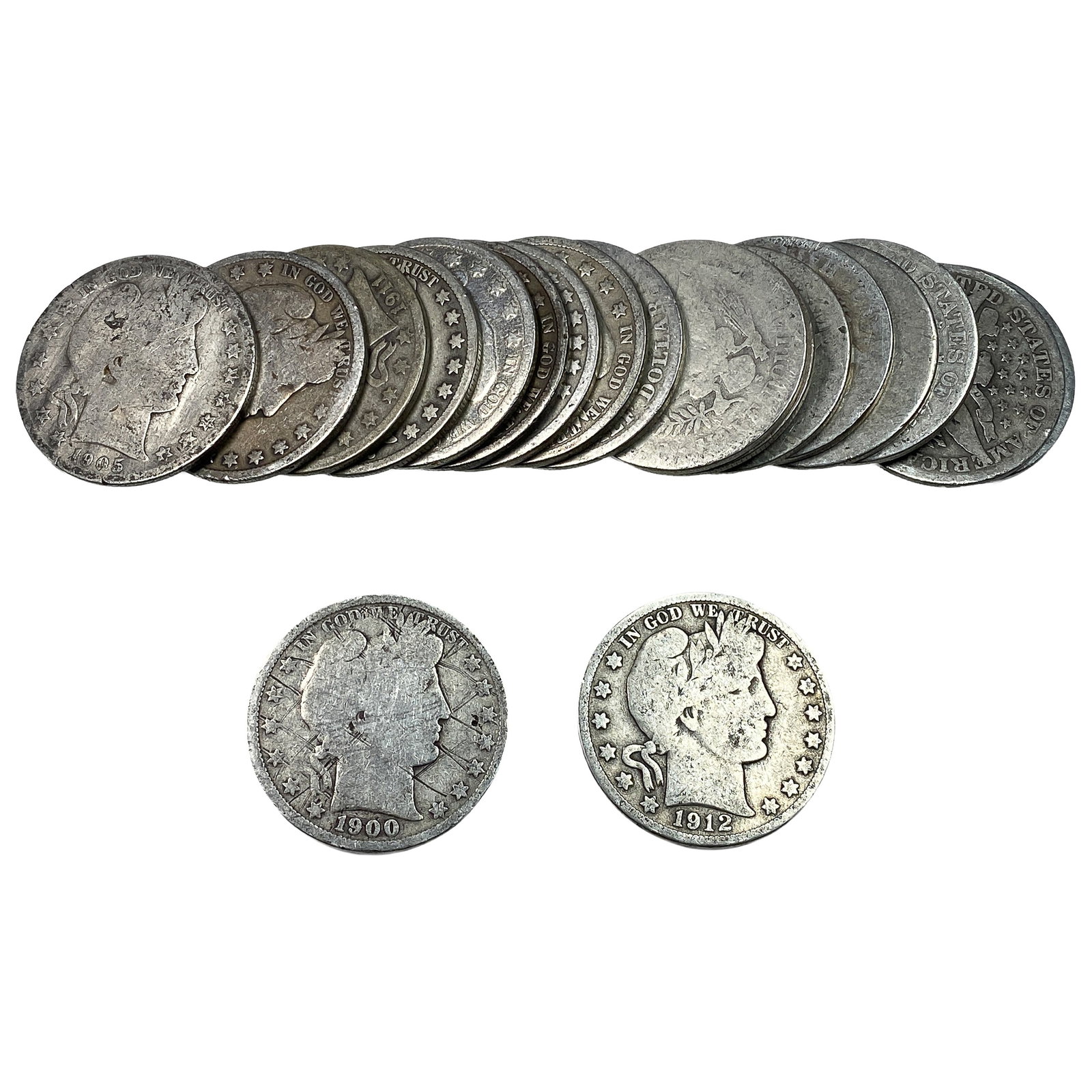 [20 Coins] 1897-1912 Barber Half Dollar (1 of 2)