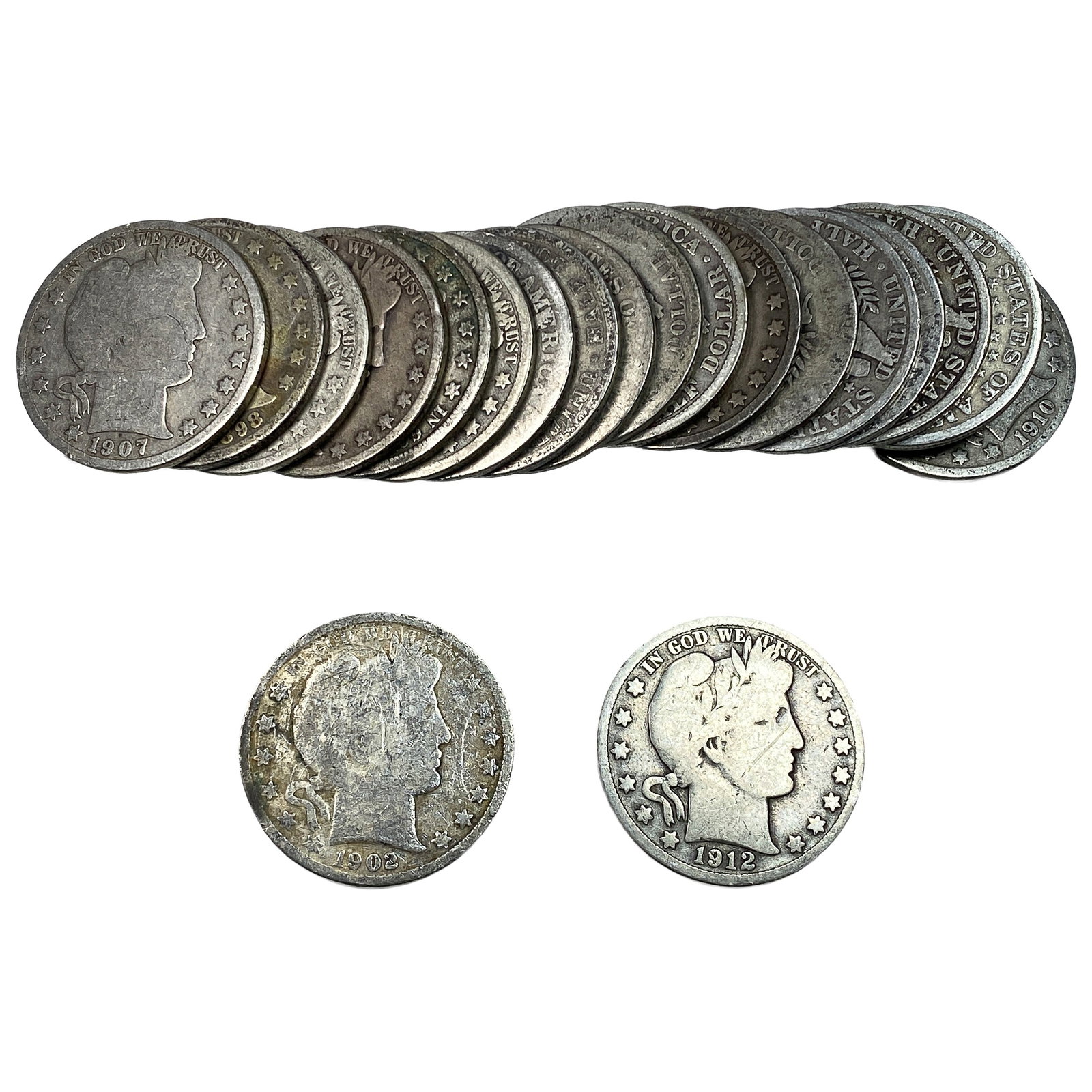 [20 Coins] 1898-1912 Barber Half Dollar (1 of 2)