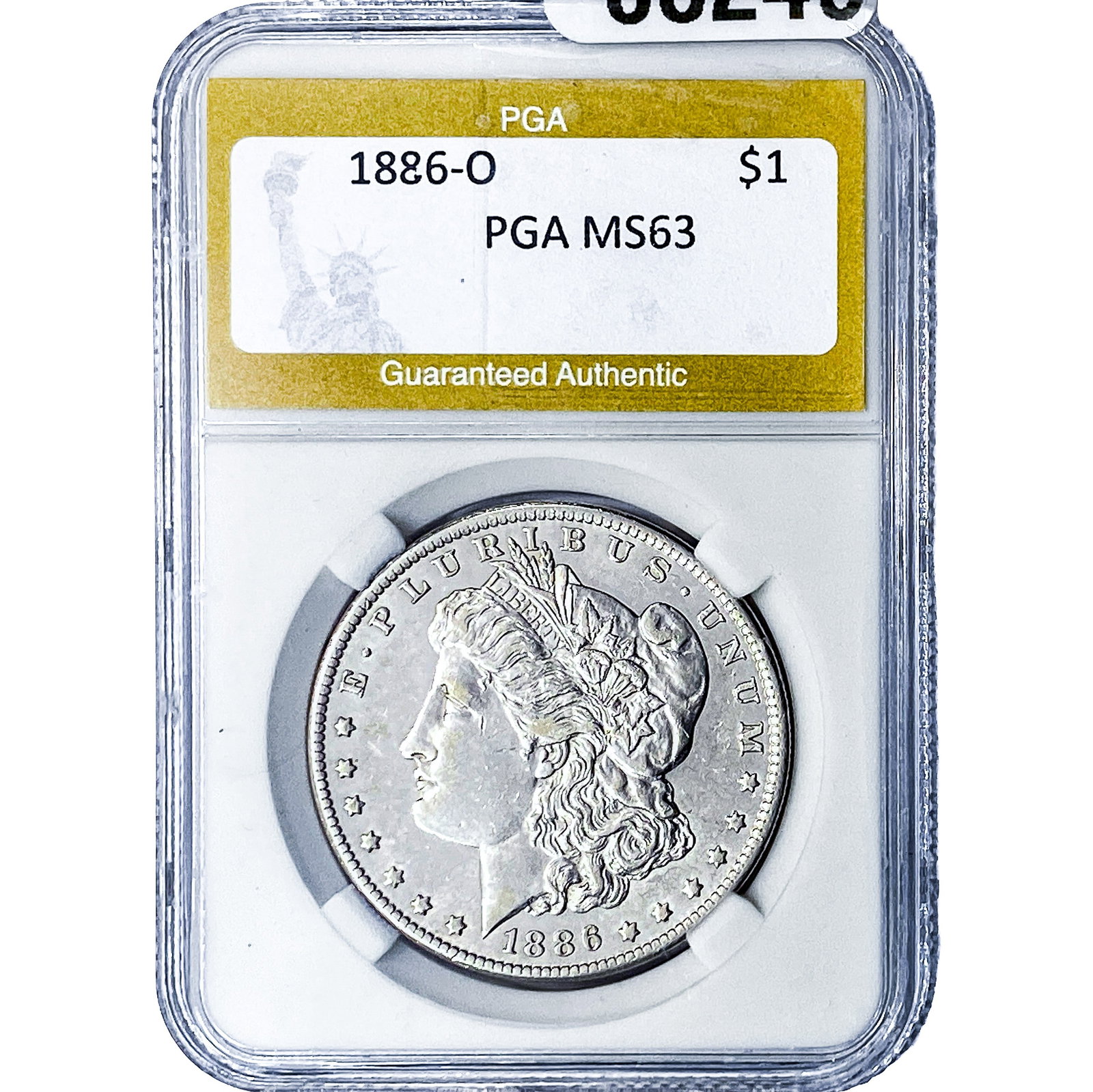 1886-O Morgan Silver Dollar PGA MS63: 1886-O Morgan Silver Dollar PGA MS63