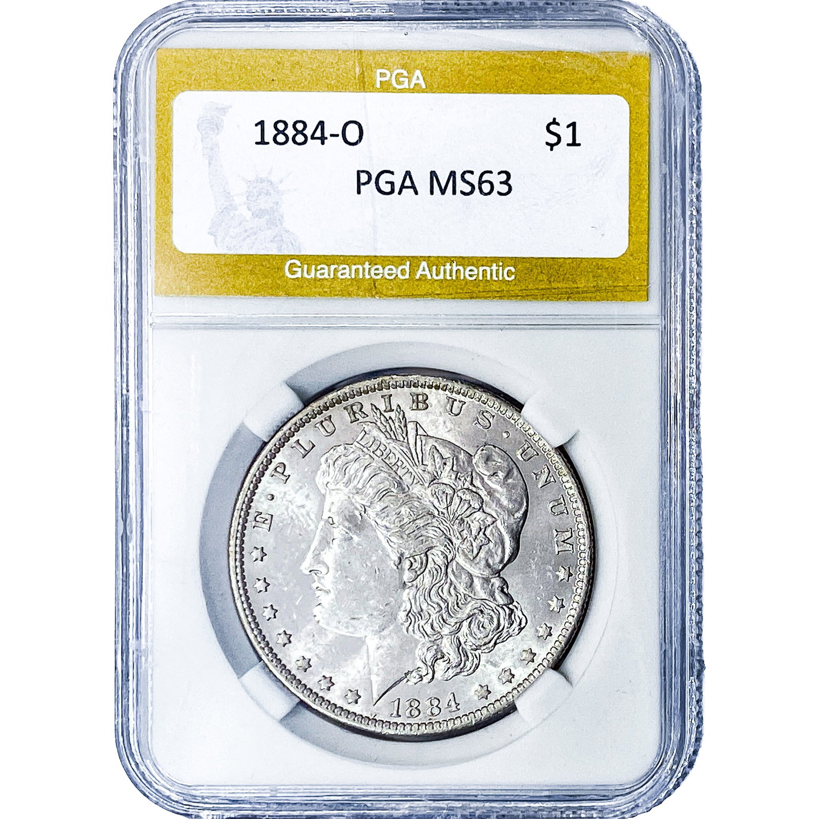 1884-O Morgan Silver Dollar PGA MS63: 1884-O Morgan Silver Dollar PGA MS63