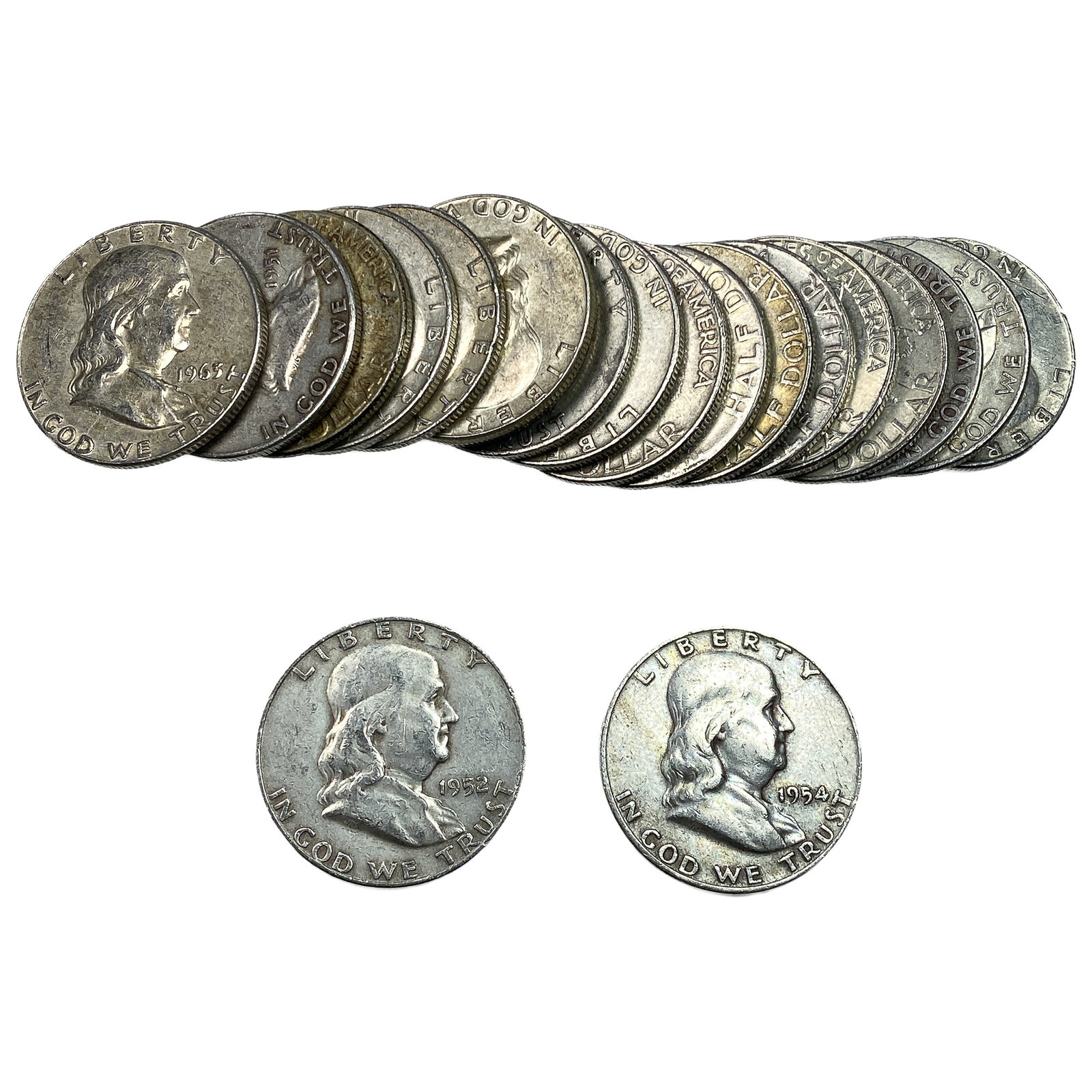 [20 CoIns] 1950-1963 Franklin Half Dollar (1 of 2)