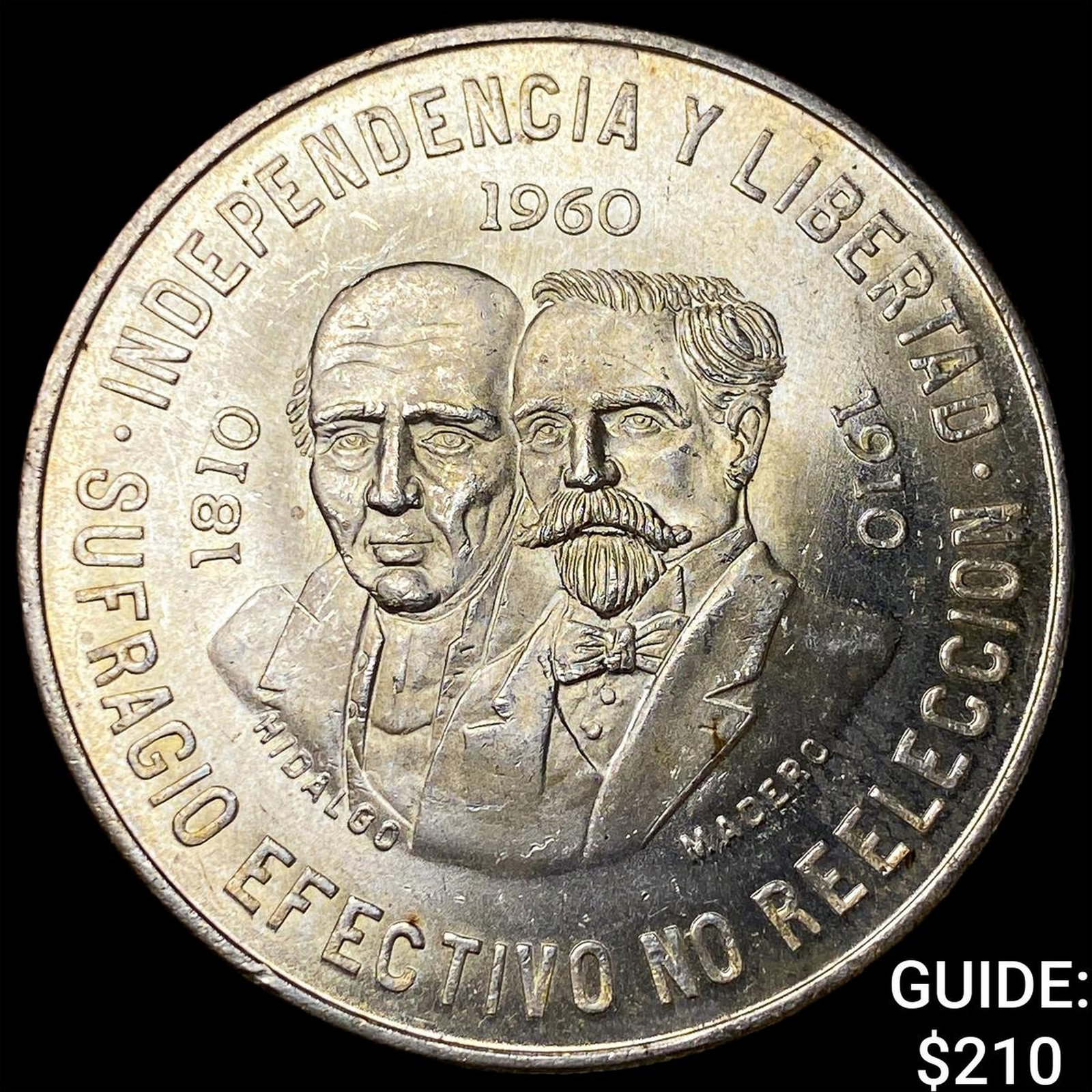 1960 Mexico Silver 10 Pesos: 1960 Mexico Silver 10 Pesos