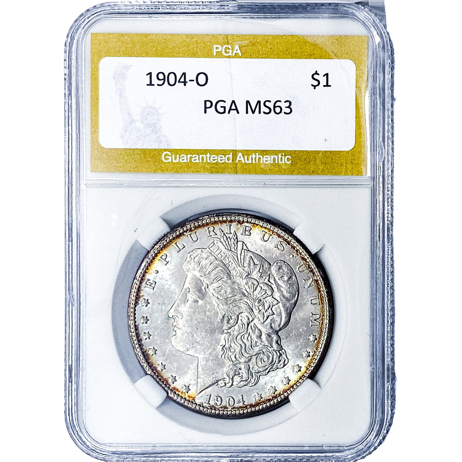 1904-O Morgan Silver Dollar PGA MS63: 1904-O Morgan Silver Dollar PGA MS63
