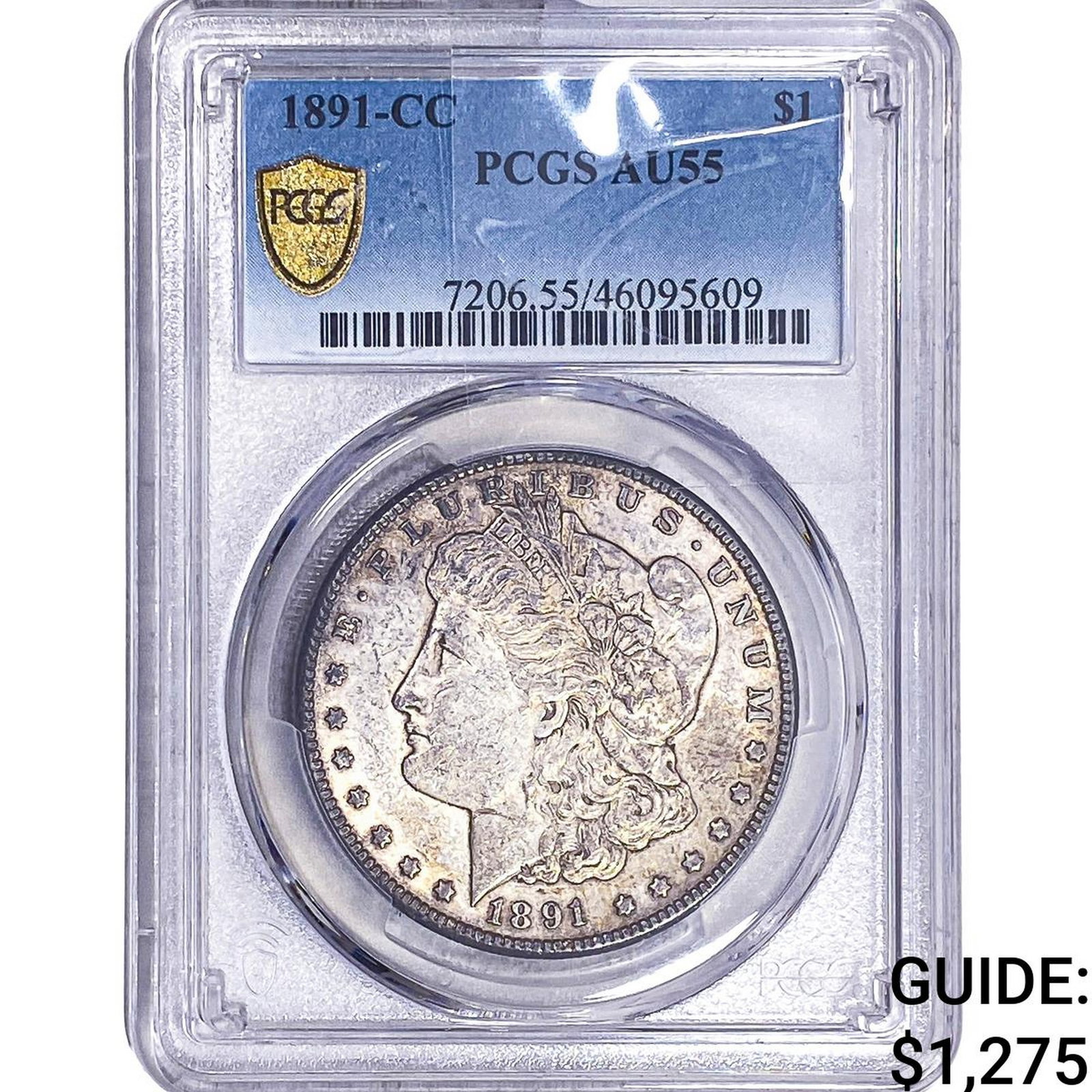 1891-CC Morgan Silver Dollar PCGS AU55 (1 of 2)