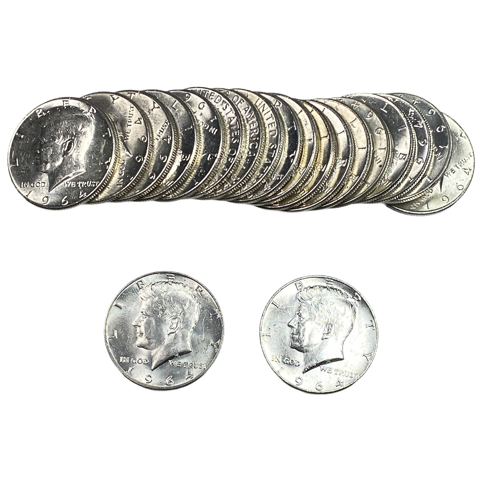 [20 Coins] 1964 Kennedy Half Dollar (1 of 2)
