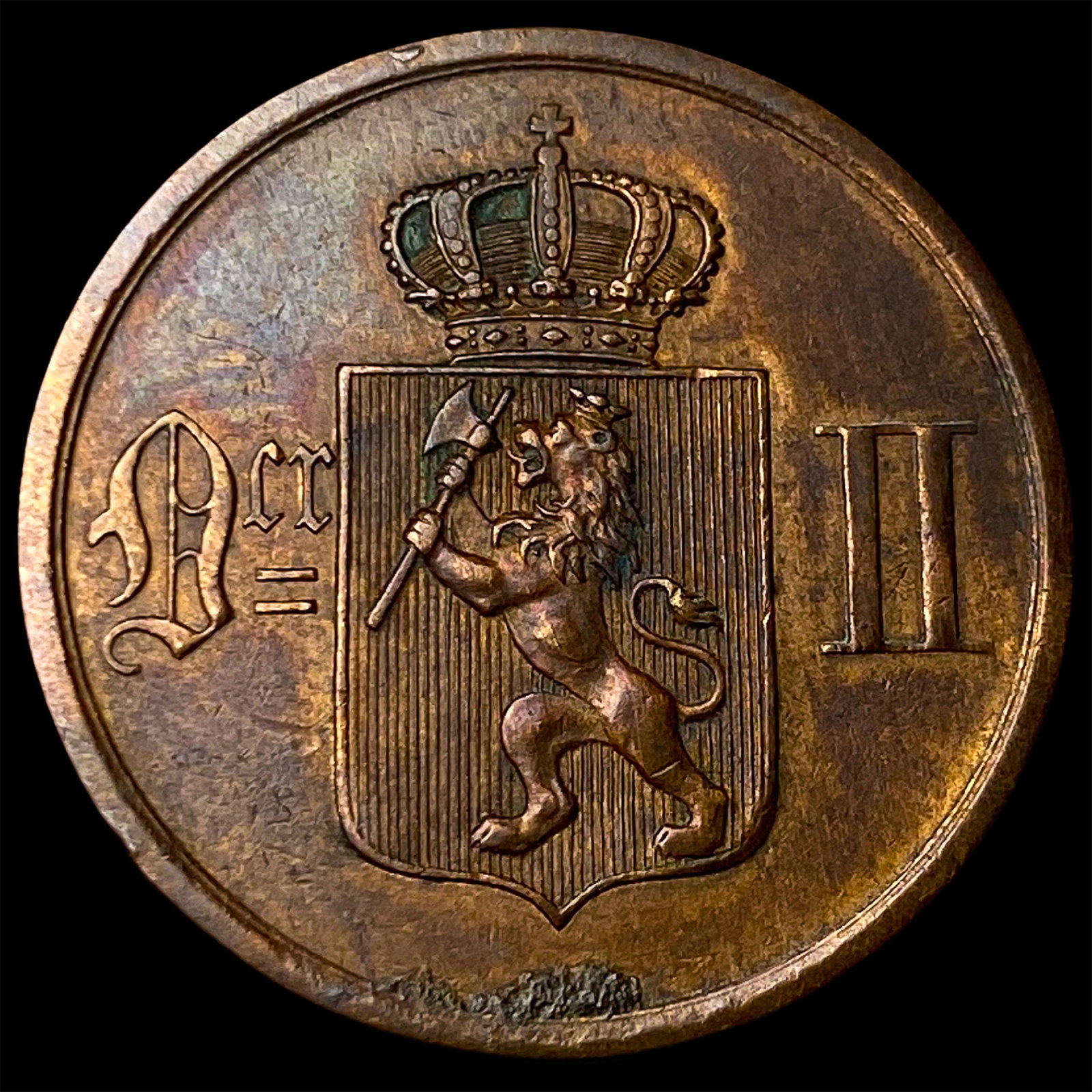 1884 Norway Bronze 2 Ore (1 of 2)