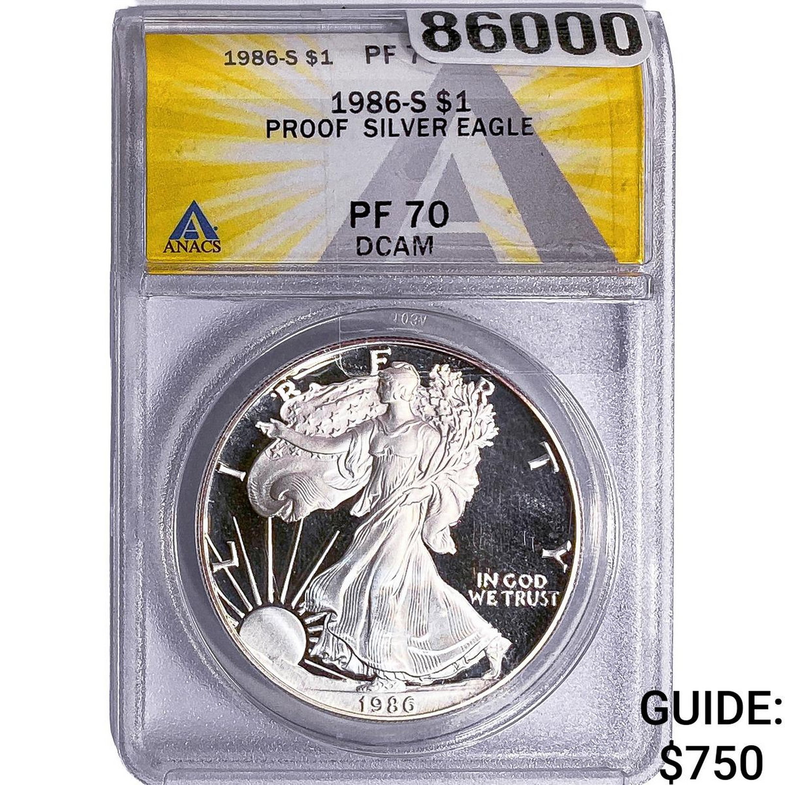1986-S Silver Eagle ANACS PF70 DCAM (1 of 2)