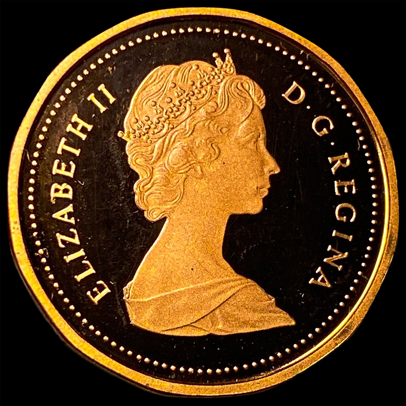 1987 Canada Bronze 1 Cent Cameo Proof (1 of 2)