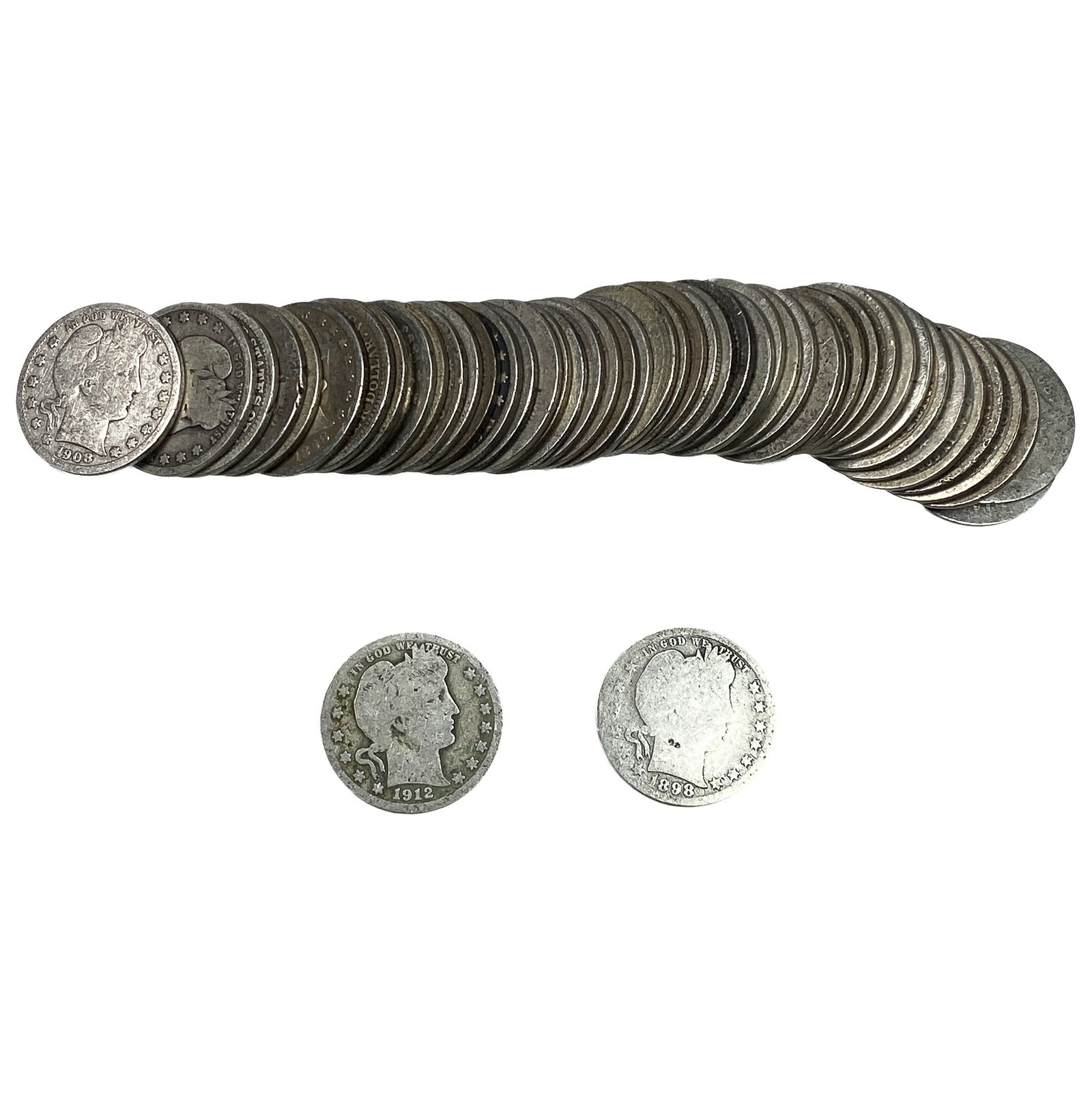[50 Coins] Mixed Dates Barber Quarter (1 of 2)