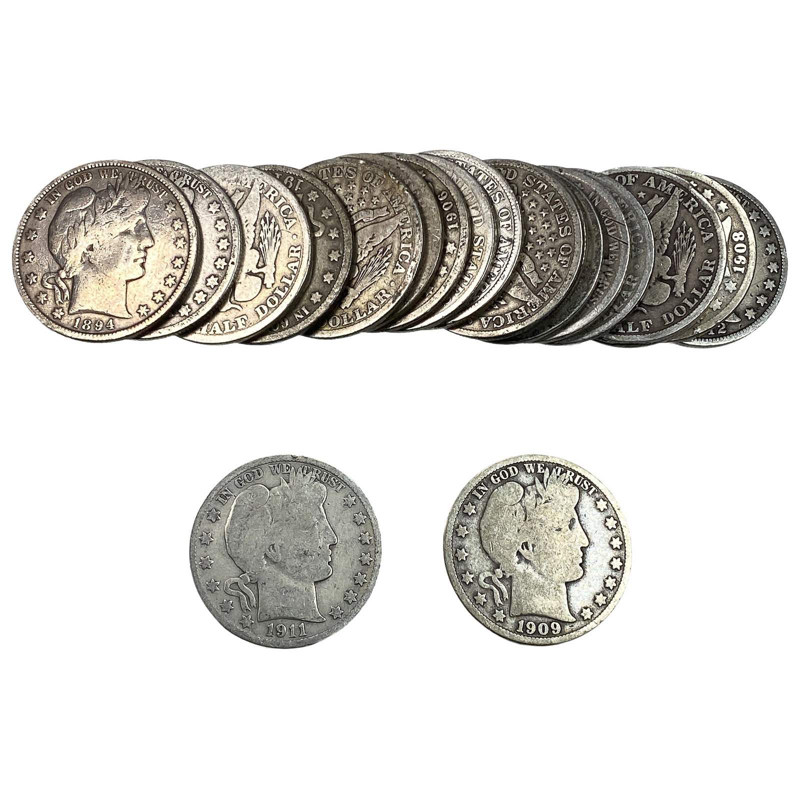 [20 Coins] Mixed Dates Barber Half Dollar: [20 Coins] Mixed Dates Barber Half Dollar