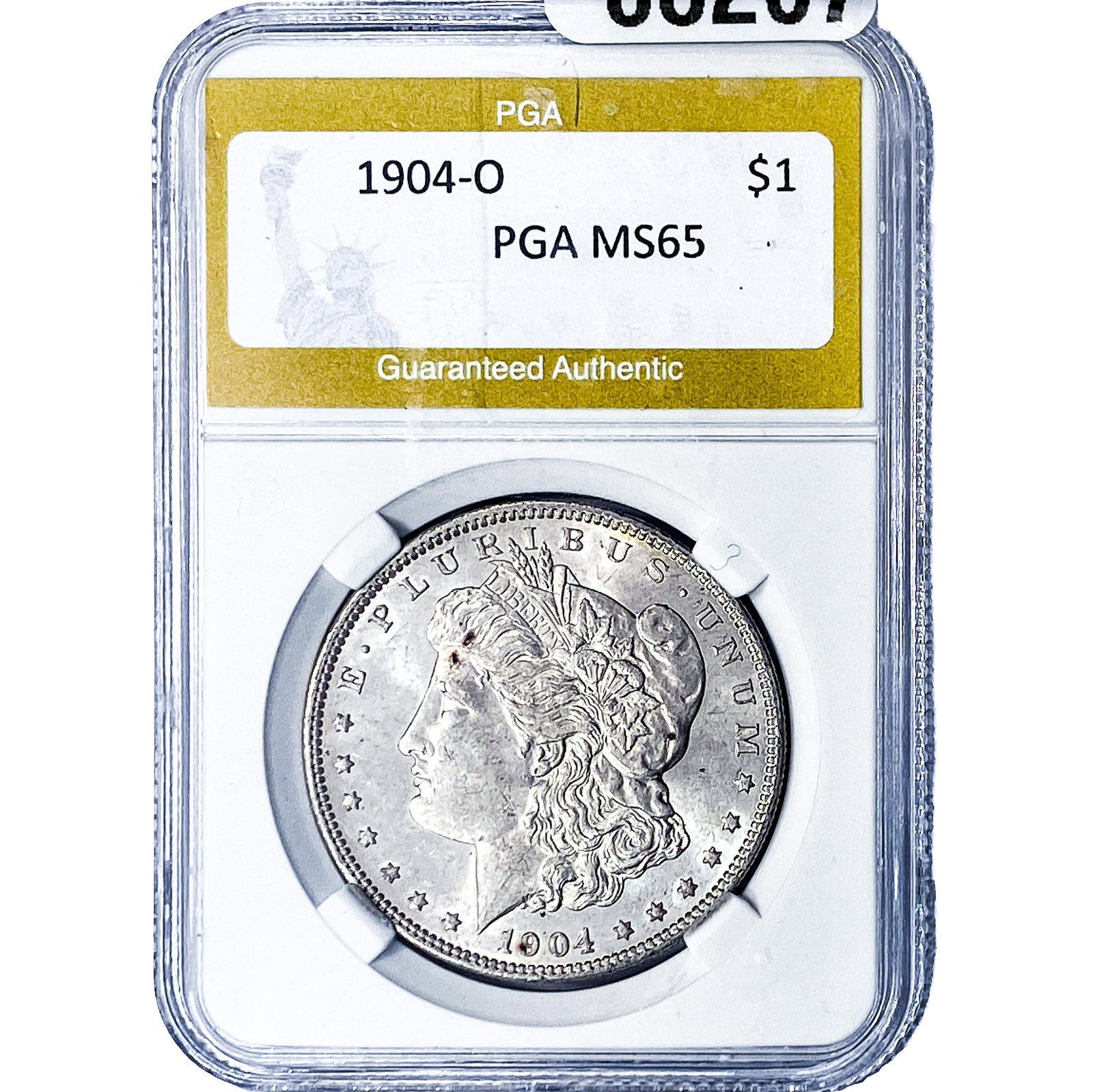 1904-O Morgan Silver Dollar PGA MS65: 1904-O Morgan Silver Dollar PGA MS65