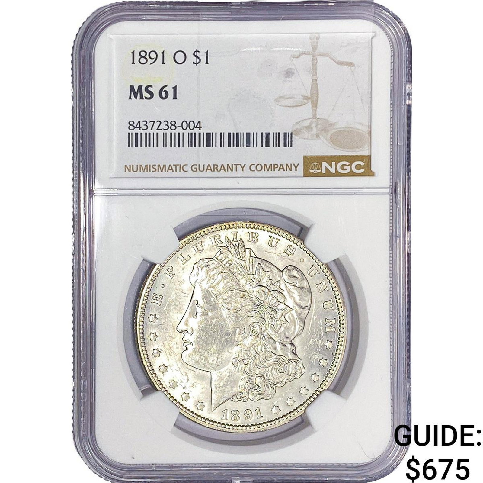 1891-O Morgan Silver Dollar NGC MS61 (1 of 2)