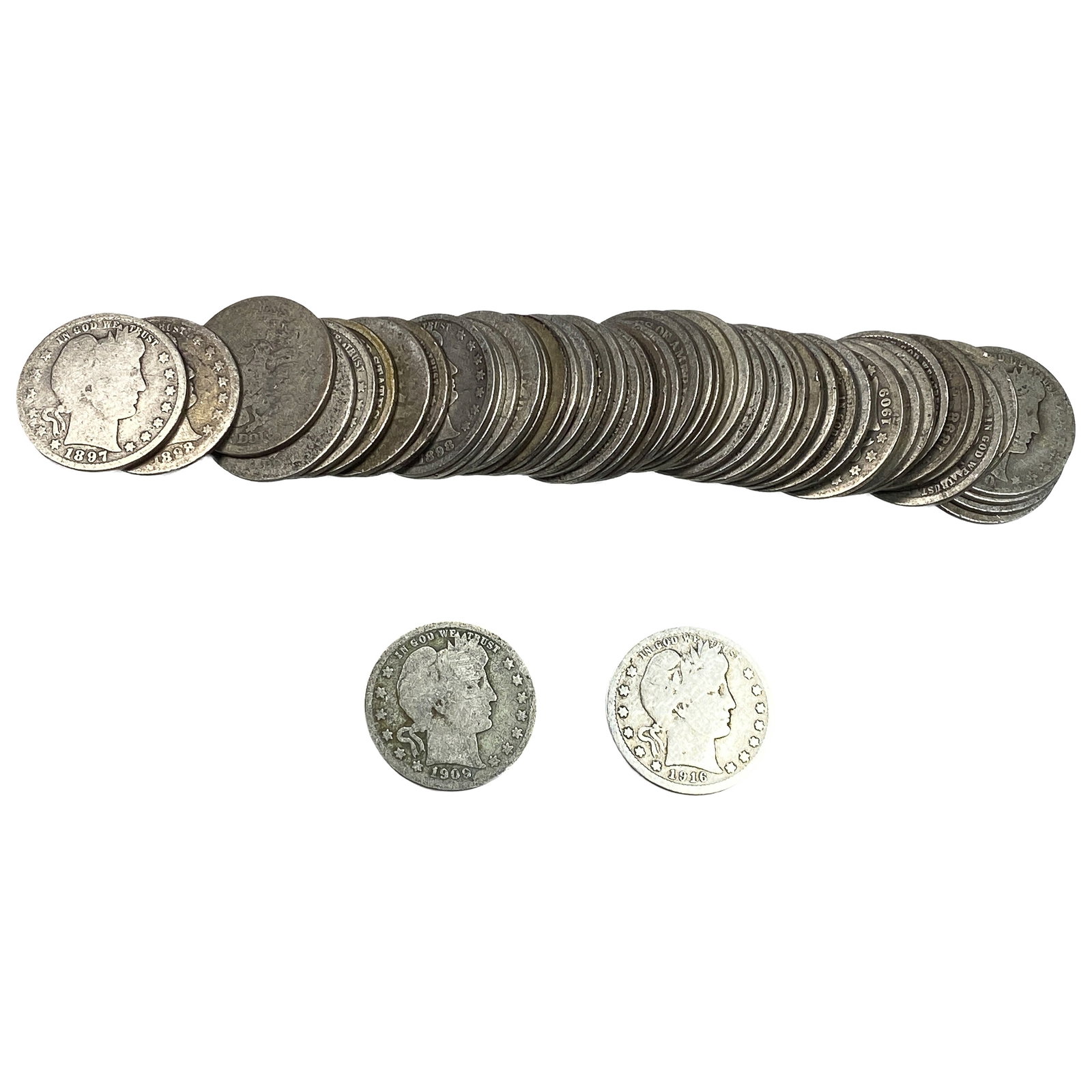 [50 Coins] Mixed Dates Barber Quarter (1 of 2)