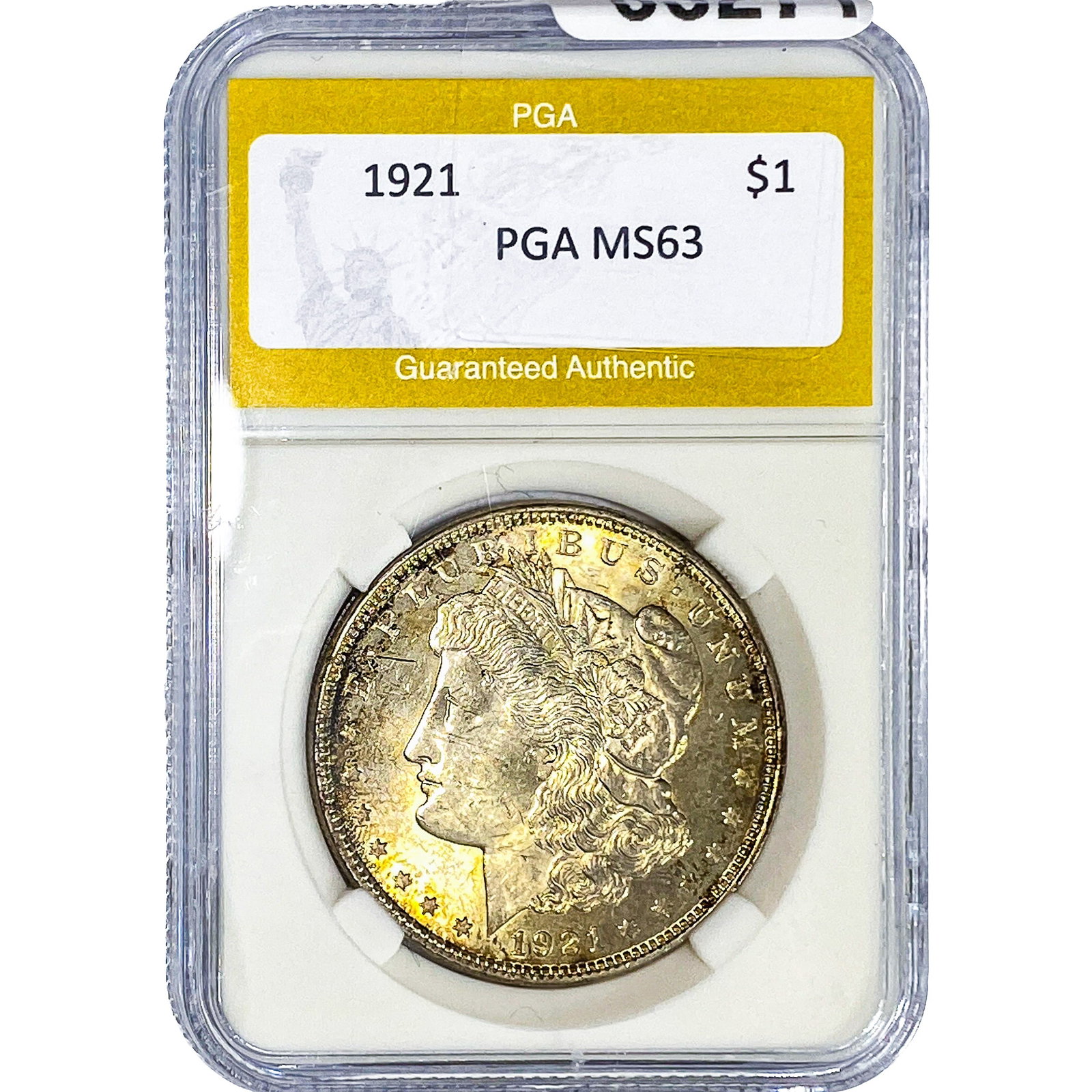 1921 Morgan Silver Dollar PGA MS63: 1921 Morgan Silver Dollar PGA MS63