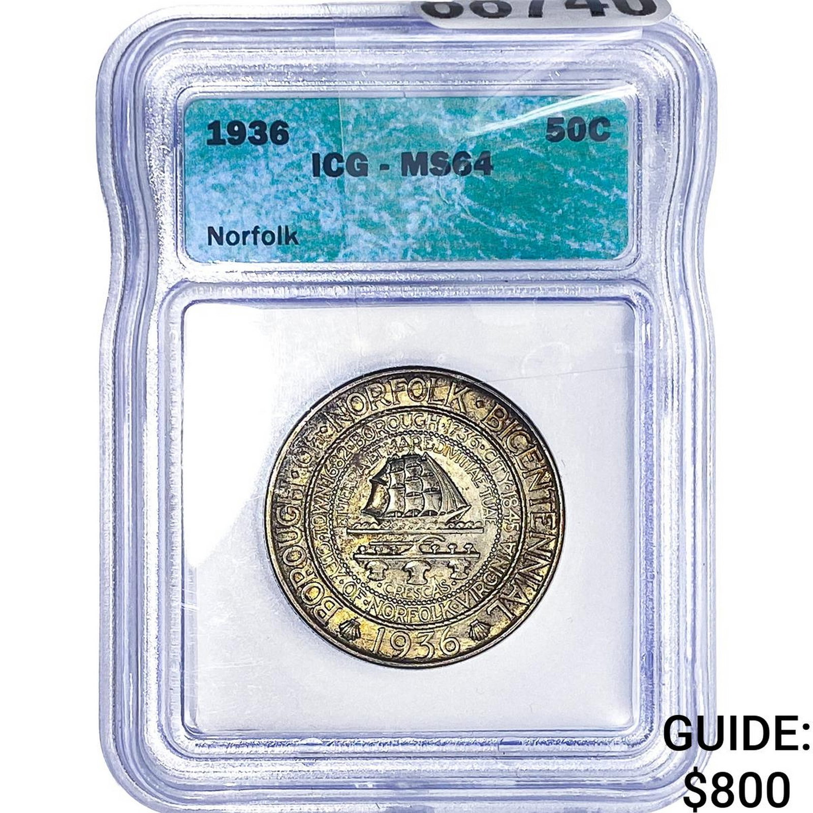 1936 Norfolk Half Dollar ICG MS64 (1 of 2)